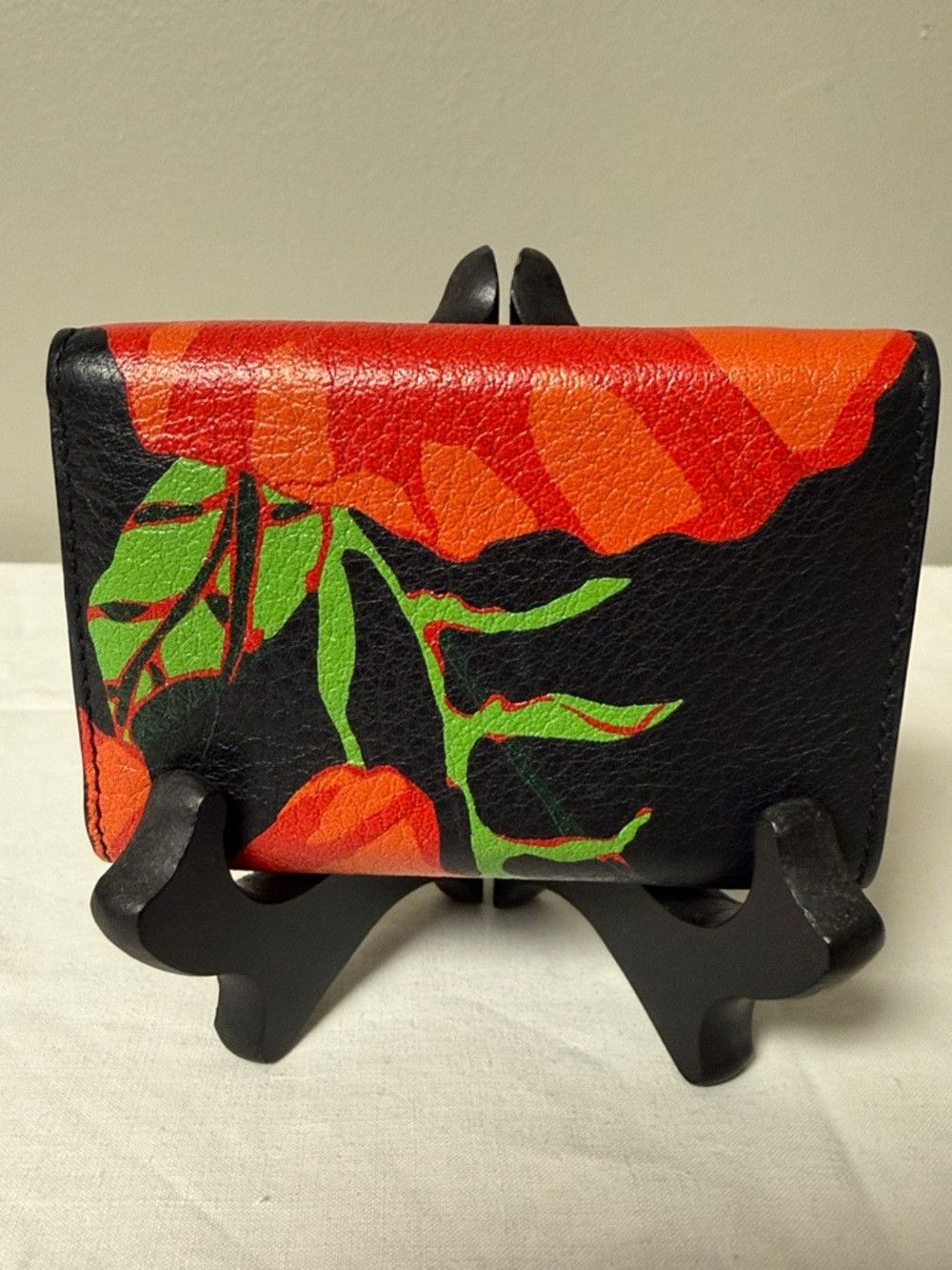 Balenciaga BALENCIAGA Everyday Mini Papier Floral Trifold Wallet Leath Size ONE SIZE - 5 Thumbnail