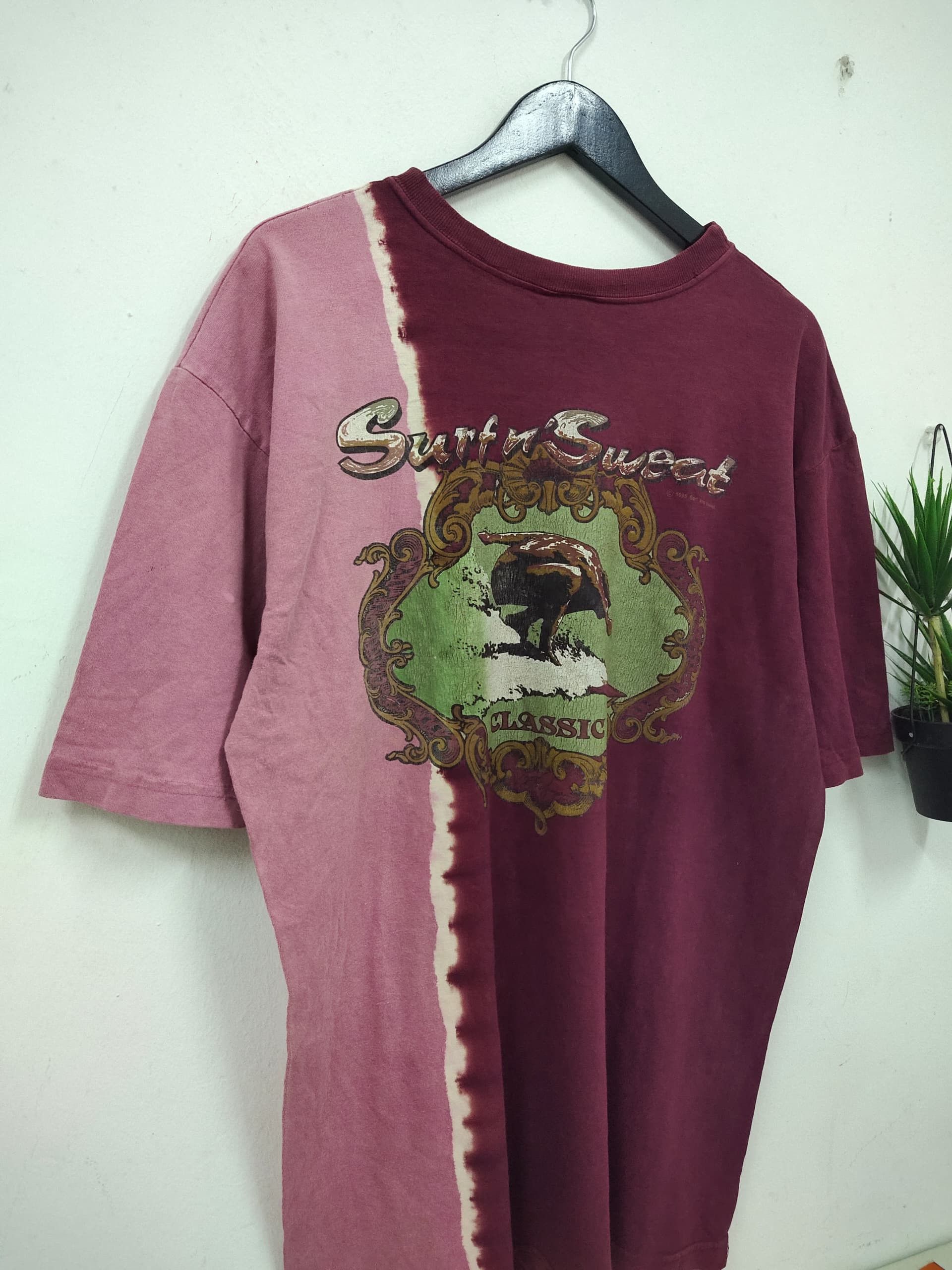Sun Surf Vintage 1995 Surf & Sweat photoprint tie dye t shirt Size US L / EU 52-54 / 3 - 11 Thumbnail