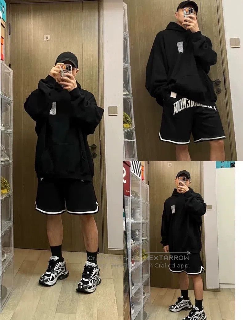 Balenciaga Balenciaga Black Fringe Printed Cotton Hooded Long Sleeve Size US XS / EU 42 / 0 - 9 Thumbnail