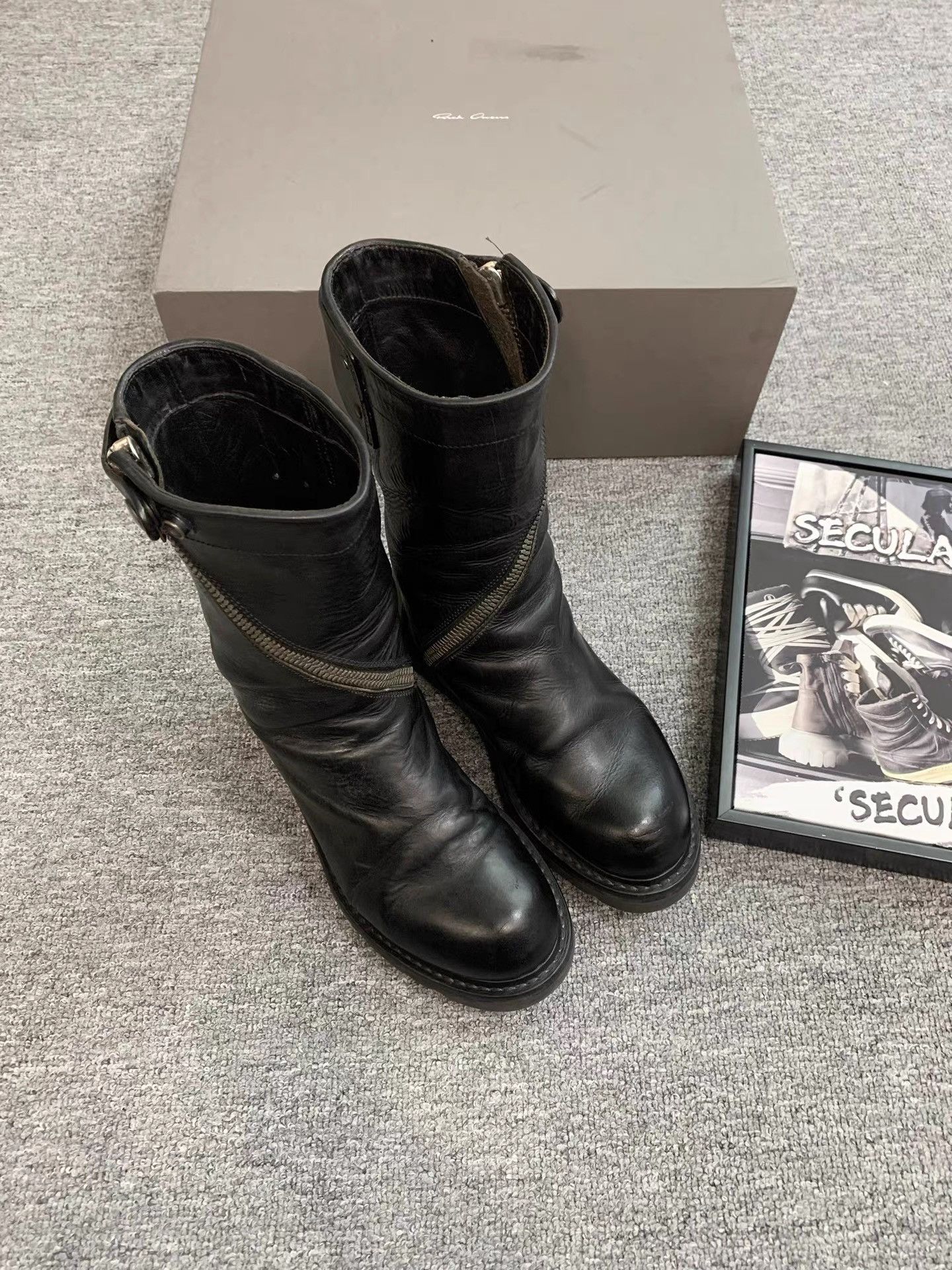 Rick Owens Rick Owens 13AW Mainline Spiral Zip Military Boots K34 Size US 6 / IT 36 - 3 Thumbnail