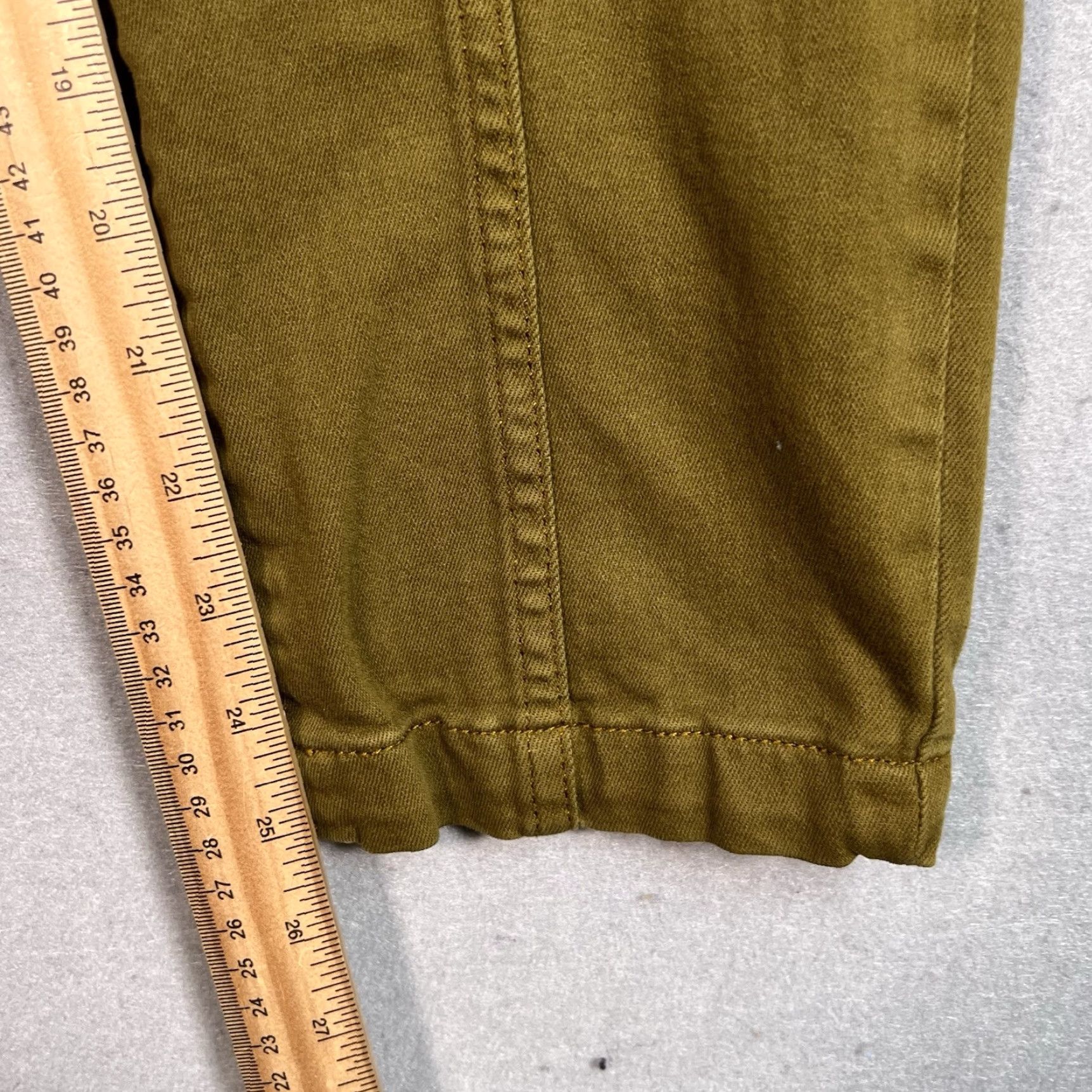 Banana Republic Banana Republic Slim Chino Pants - Olive Green Mid Rise Skinny 31 Women's Flat Front Zipper Closure, 25.5" Inseam, Regular Size Size 24" / US 00 / IT 34 - 4 Thumbnail