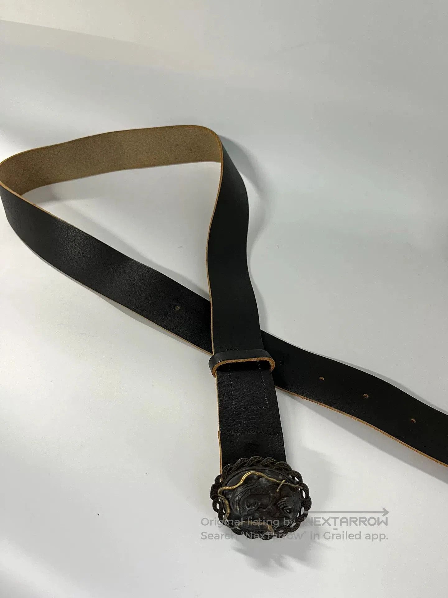 Share Spirit Homme Portrait Snake Design Black Belt. Size ONE SIZE - 6 Thumbnail