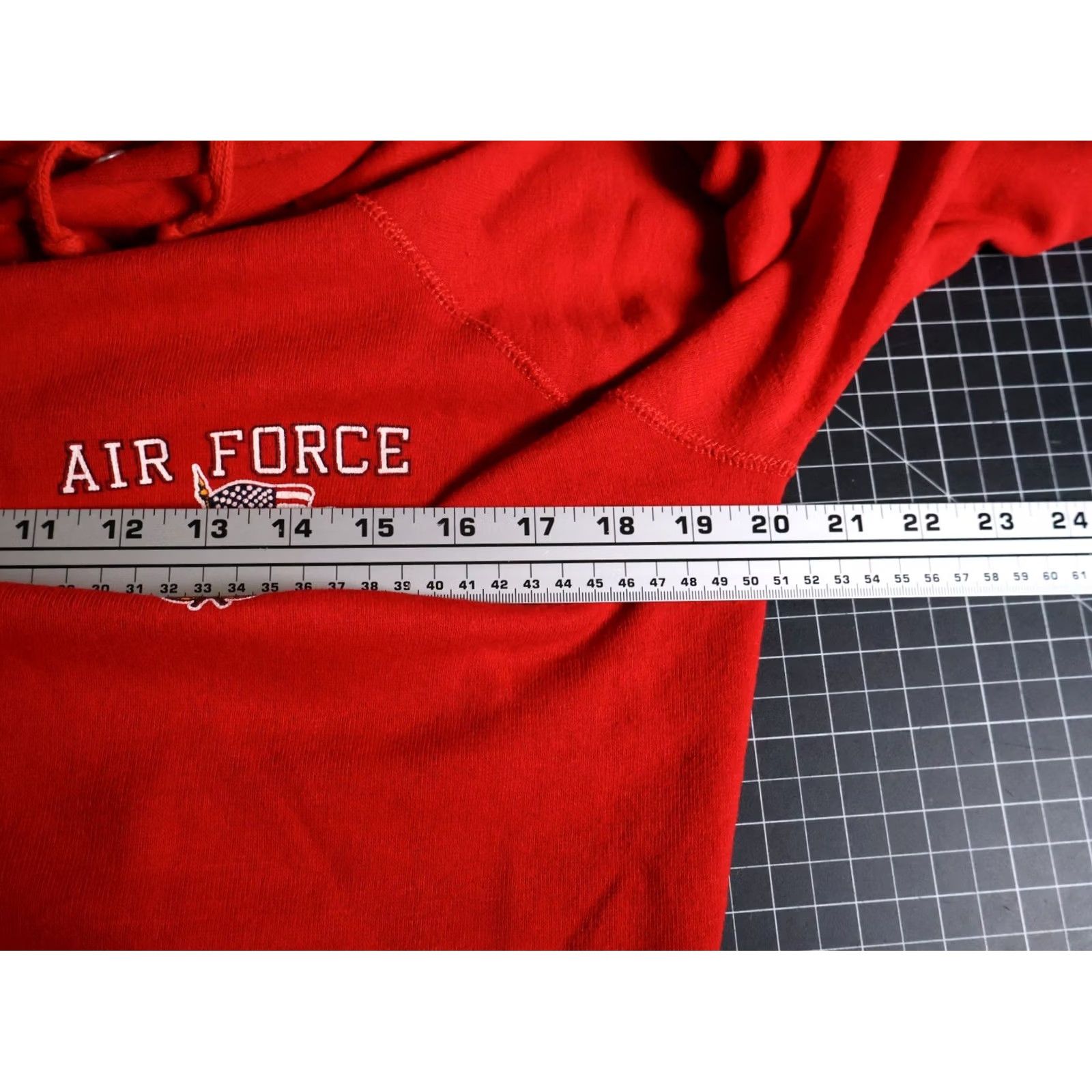 Vintage VINTAGE Artex US Air Force Sweatshirt Hoodie Mens Large (Tagged Large, Measures Medium) Red Graphic Print Pullover Cotton Blend Fleece SS18 Size US M / EU 48-50 / 2 - 5 Thumbnail