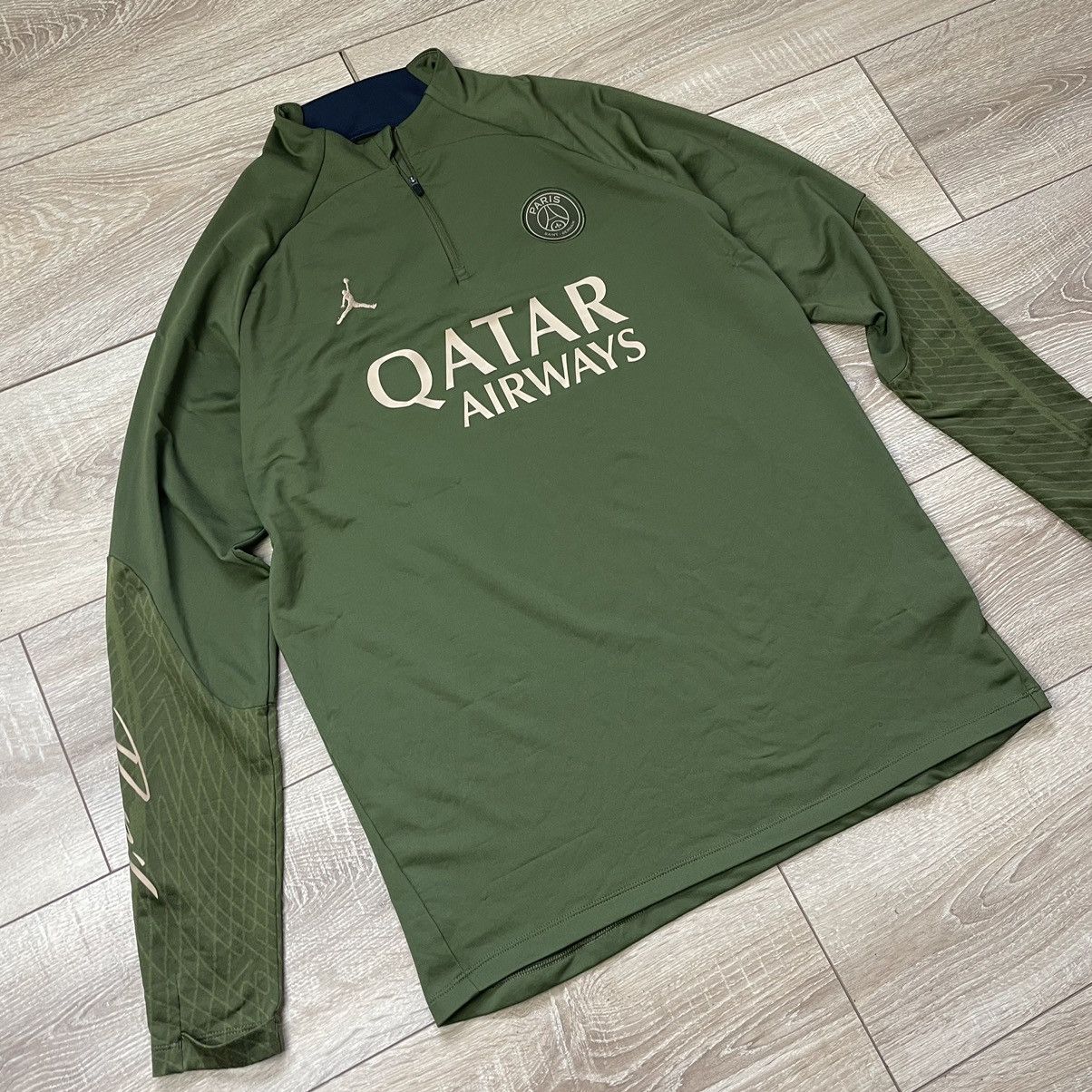Jordan Brand PSG Jordan 2024 Drill training shirt green top blockecore Size US L / EU 52-54 / 3 - 3 Thumbnail