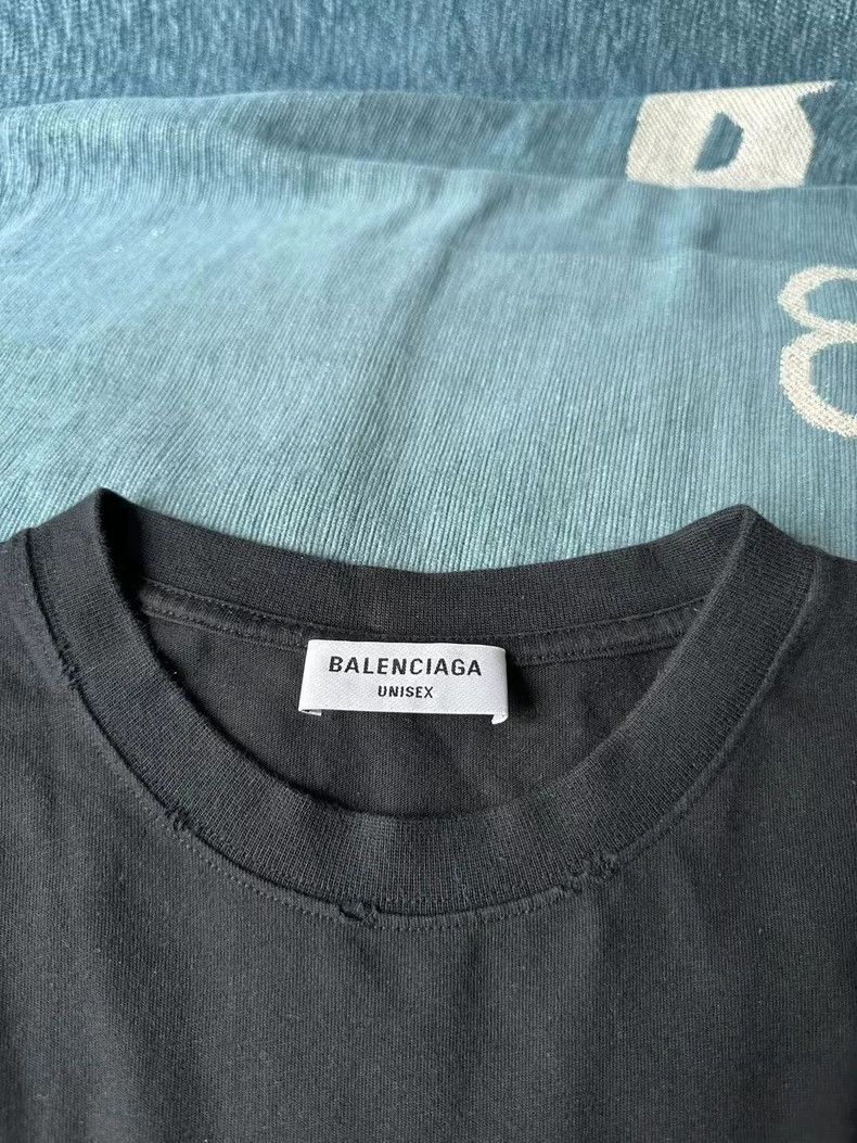 Balenciaga Balenciaga Cursive Short Sleeve Size US M / EU 48-50 / 2 - 3 Thumbnail