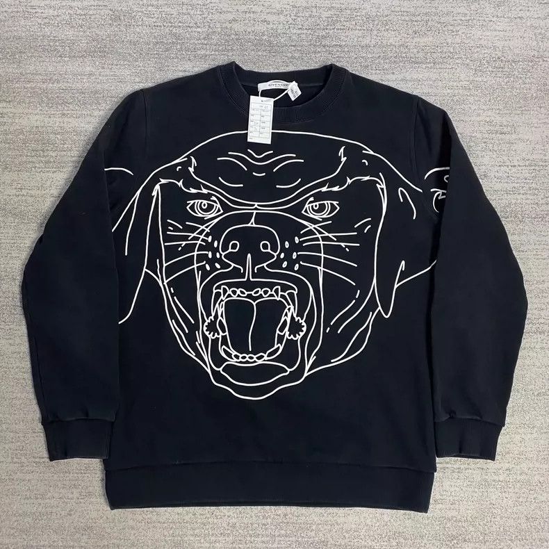 Givenchy Givenchy Black Sketch Dog Head Hoodie Size US M / EU 48-50 / 2 - 1 Thumbnail