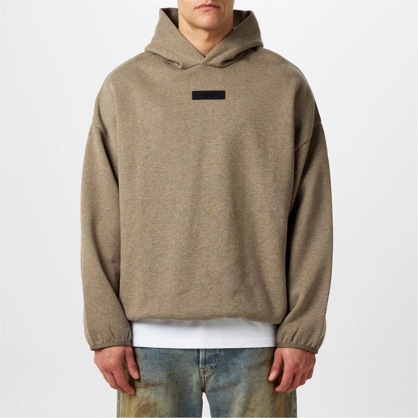 Fear of God o1g2r1mq0426 Logo Tab Cotton Hoodie in Brown Size US L / EU 52-54 / 3 - 2 Thumbnail