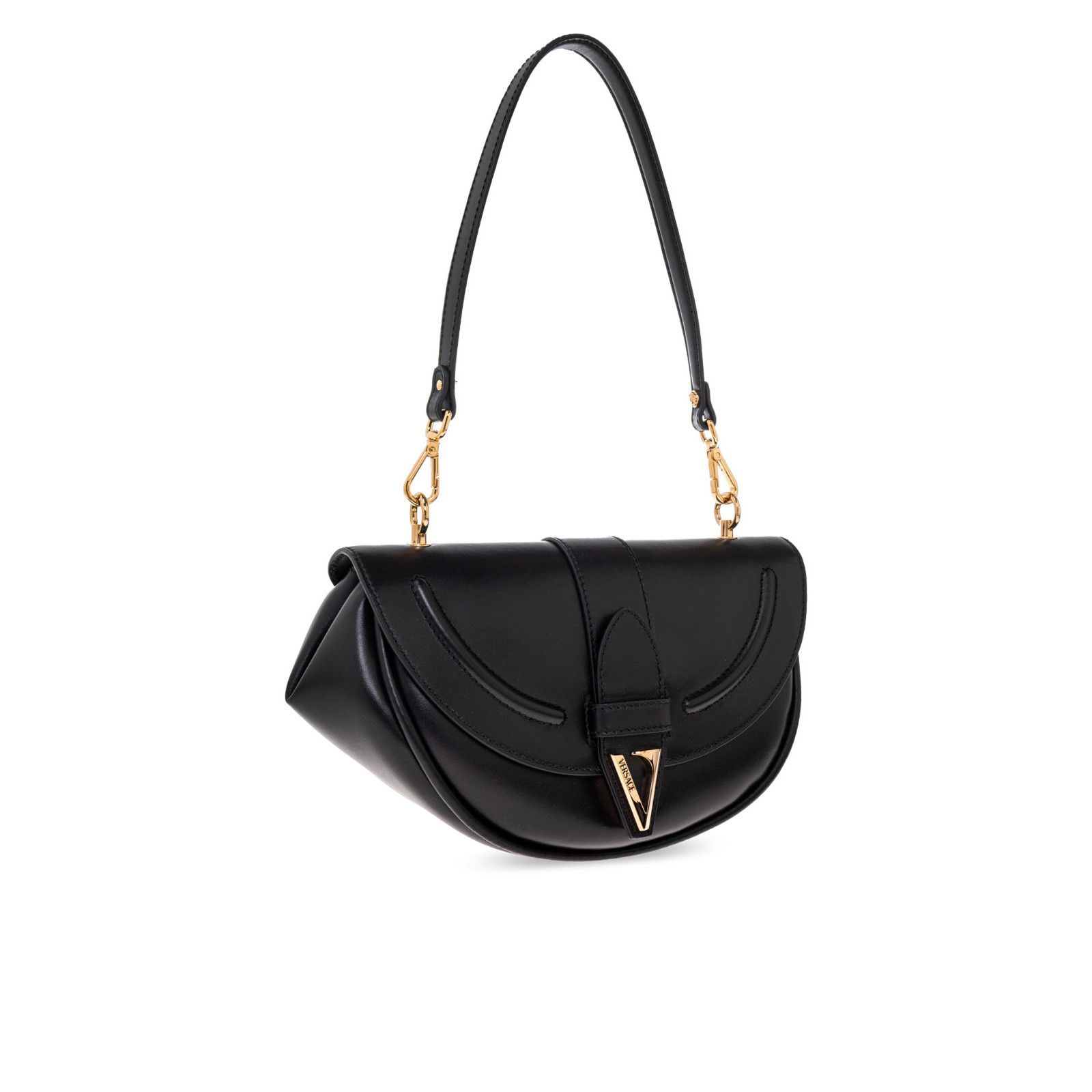 Versace VERSACE Virtus Black Leather Shoulder Bag New & Authentic Size ONE SIZE - 3 Thumbnail