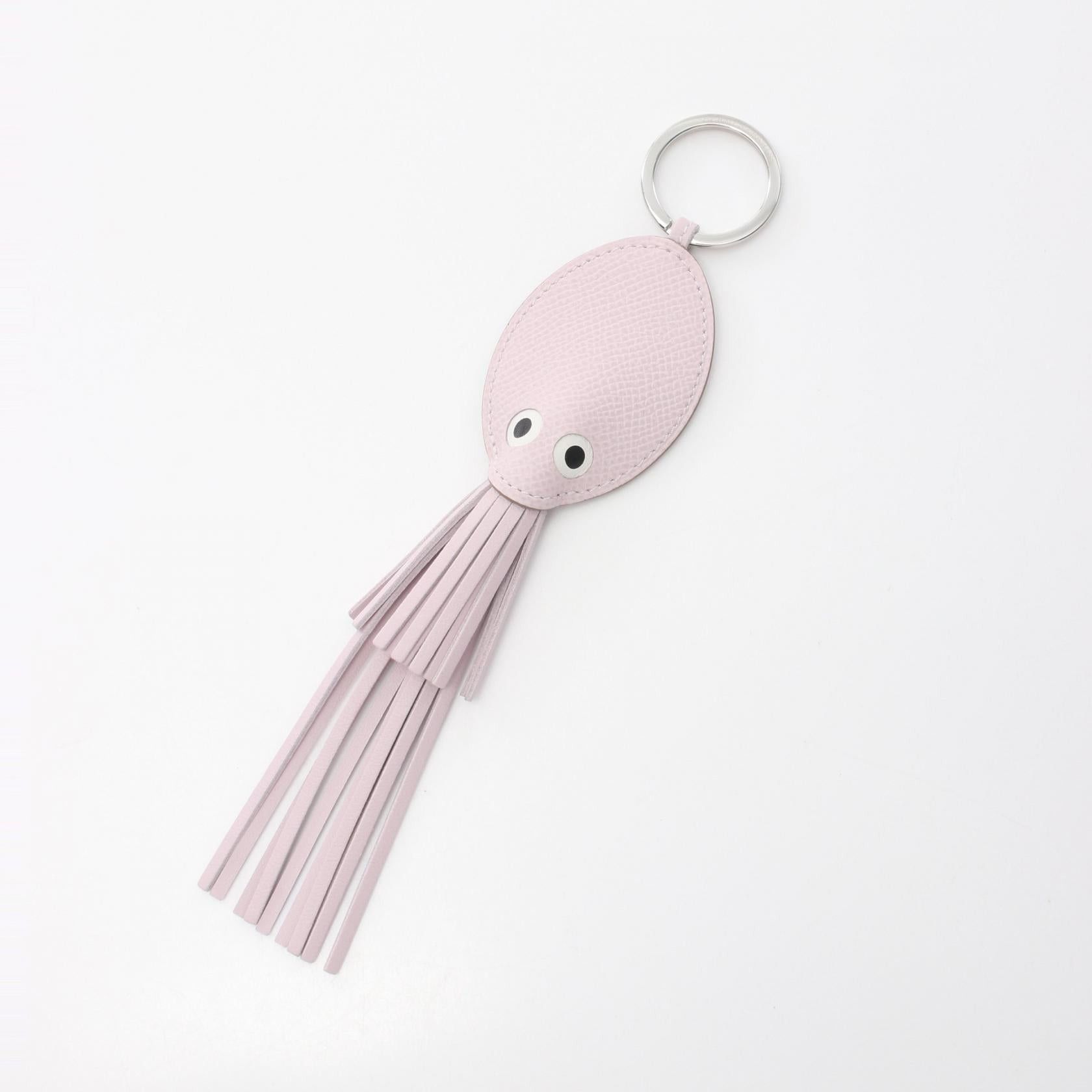 Hermes Hermes Poulpe Pulpe Mauve Pail Bag Charm Key Ring Veau Epsom Aagneau Light Purple Silver Hardware Double Engraved Size ONE SIZE - 1 Thumbnail