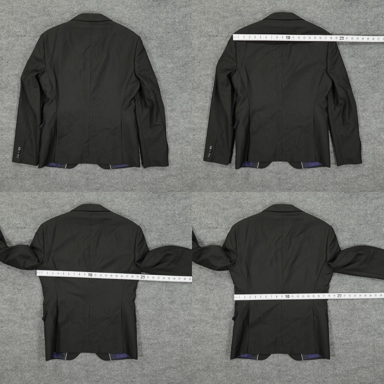 Zara VINTAGE? No — Zara Man Basic Collection Blazer Mens 36 Black Two Button Suit Jacket Lined Size 36R - 8 Thumbnail