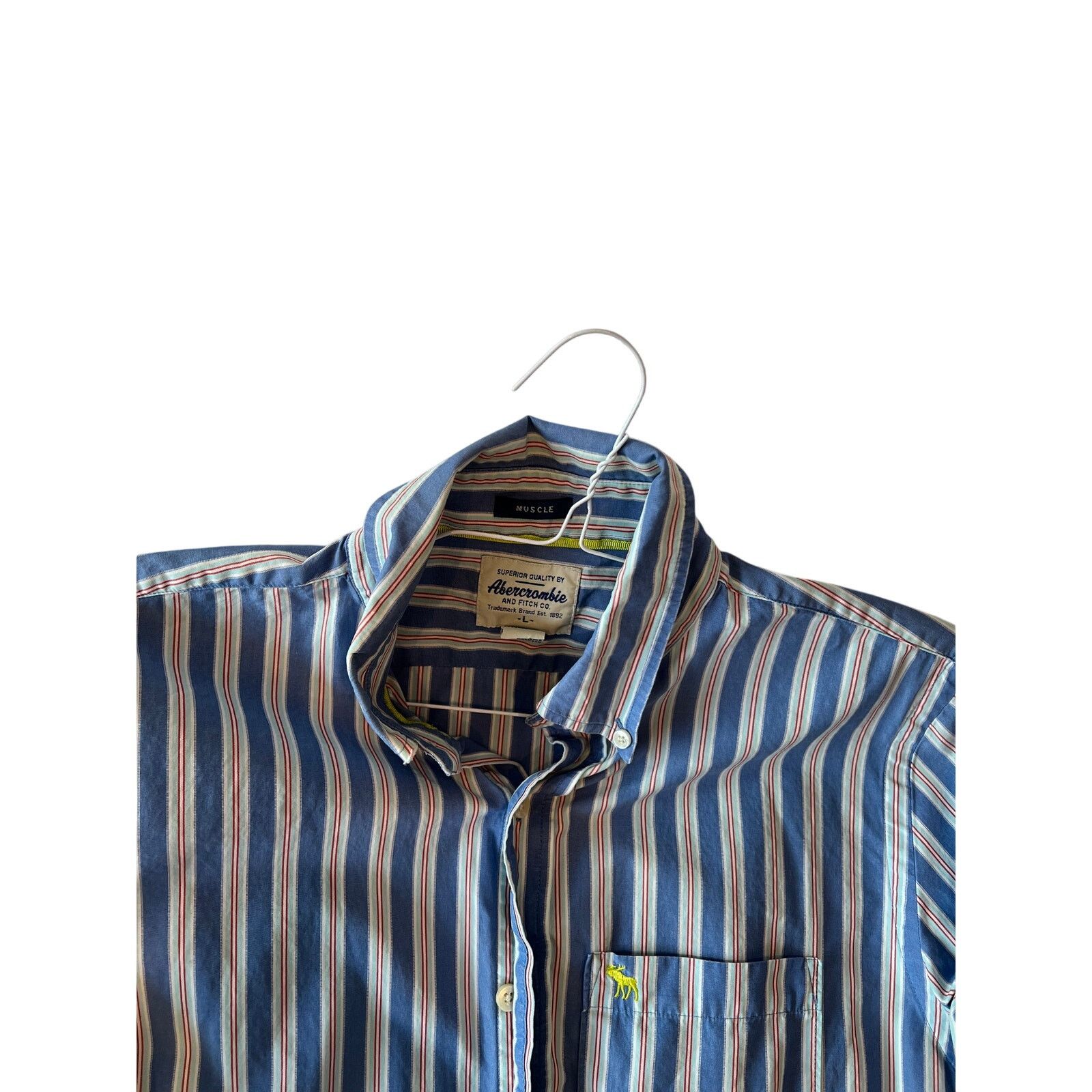 Abercrombie & Fitch Abercrombie & Fitch Long Sleeve Dress Shirt Mens L Size US L / EU 52-54 / 3 - 4 Thumbnail
