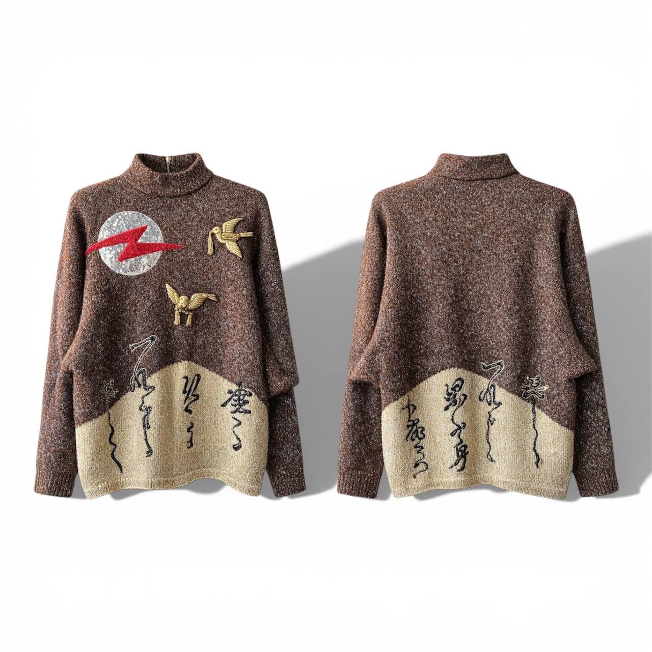 Kansai Yamamoto ARCHIVAL 80’S YAMAMOTO KANSAI MADE IN JAPAN DESIGN SWEATER M Size US M / EU 48-50 / 2 - 2 Thumbnail