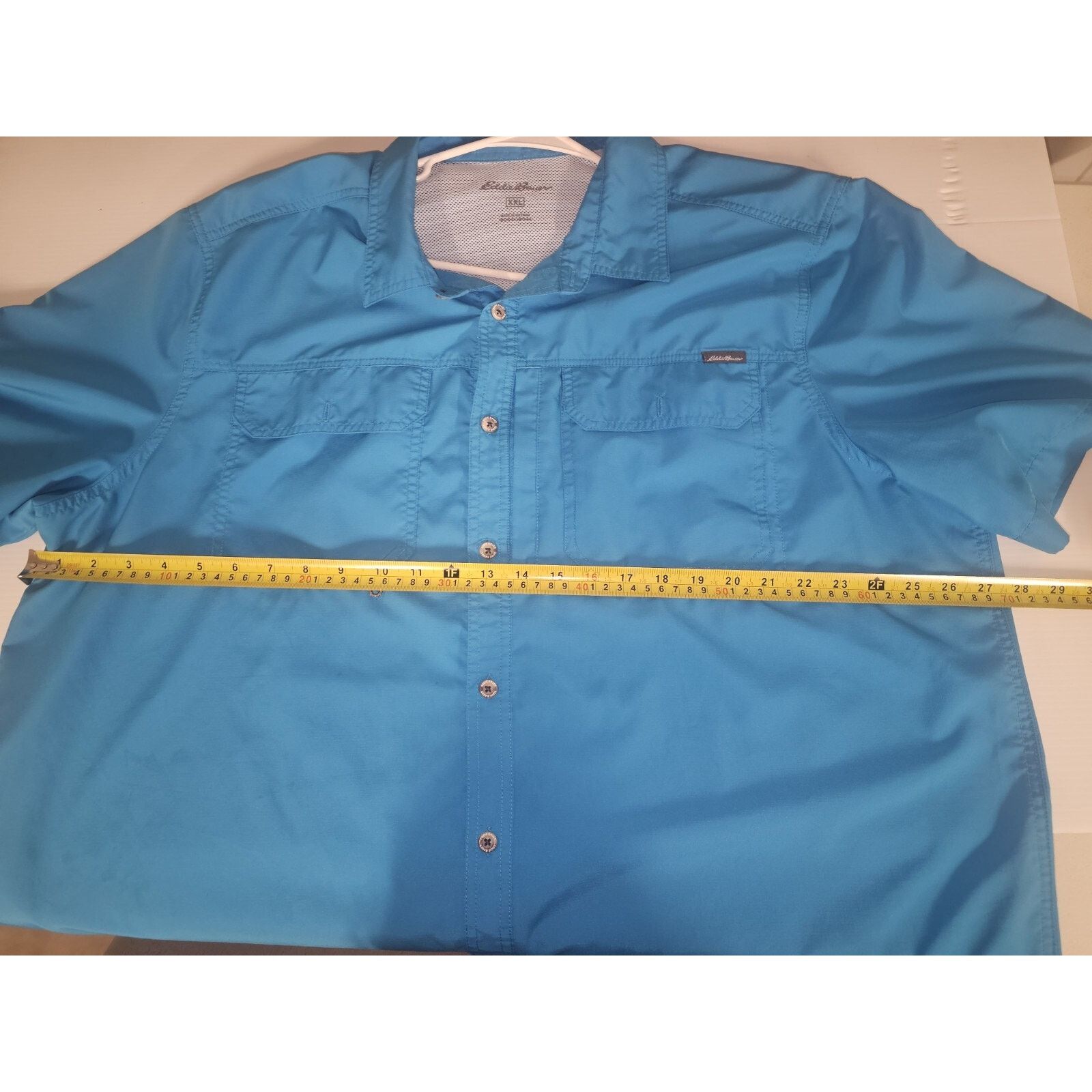 Eddie Bauer Eddie Bauer (XXL) Blue Button Up Polyester Shirt Size US XXL / EU 58 / 5 - 7 Thumbnail