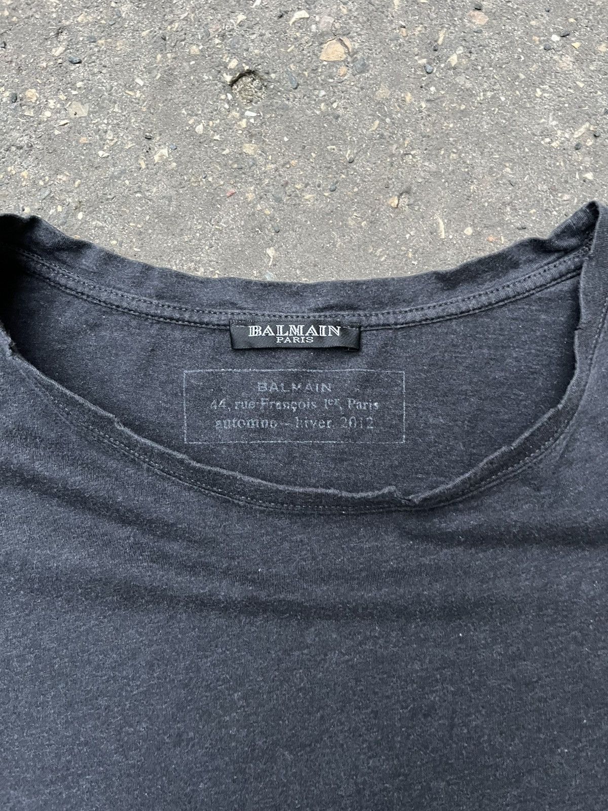 Balmain AW12 Balmain Decarnin shotgun cut tshirt by Rousteing Size US XL / EU 56 / 4 - 2 Thumbnail