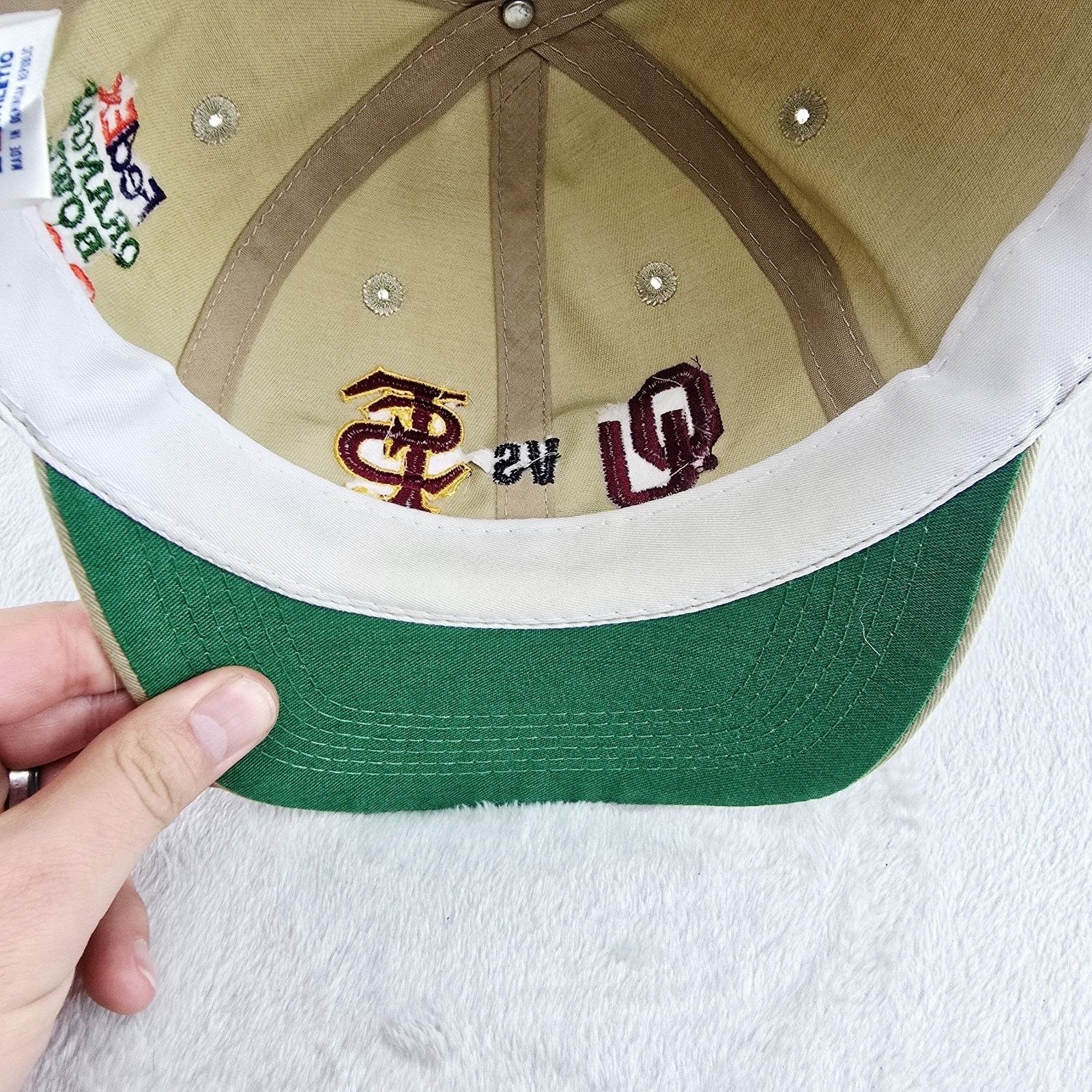 The Game Vintage Orange Bowl 2001 National Championship OU vs FSU Hat Size ONE SIZE - 9 Thumbnail