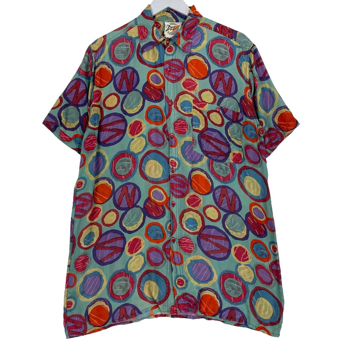 Japanese Brand × Vintage 💥VINTAGE SILK ART DEV BUTTON SHIRT Size US L / EU 52-54 / 3 - 1 Thumbnail
