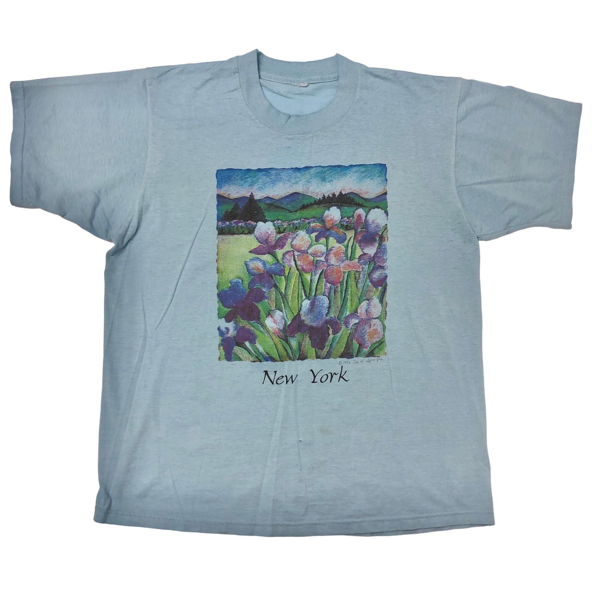 Other 1996 Dee L Sprague Floral Folk Art Blue NEW YORK T Shirt Size US L / EU 52-54 / 3 - 1 Thumbnail