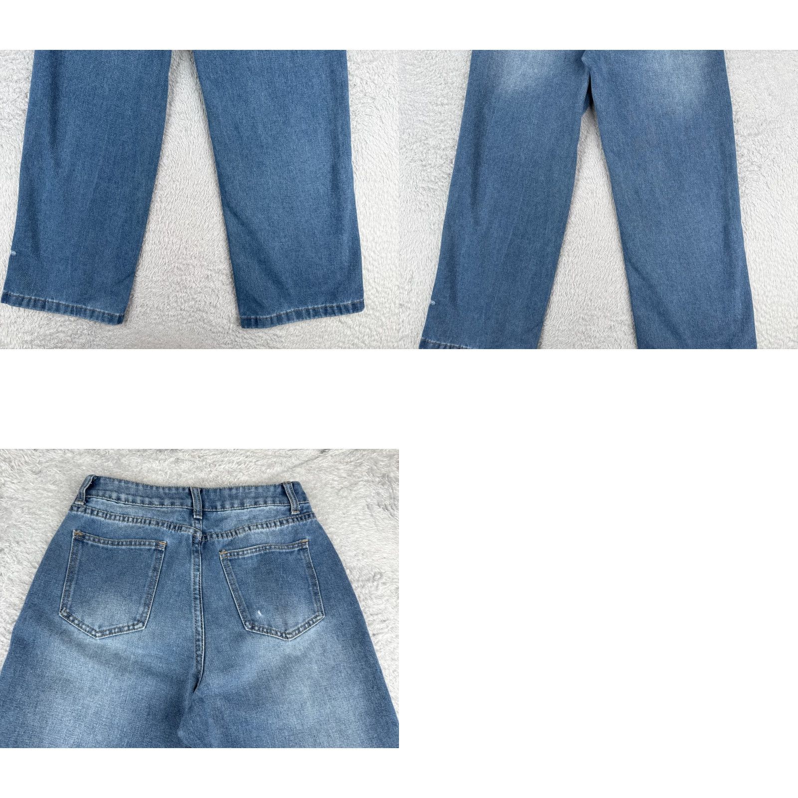 Madewell Madewell Jeans Women 26 Blue Denim Wide Leg High Rise Medium Wash 26x28 Cotton Blend 5-Pocket Design Logo Embroidered Size 26" / US 2 / IT 38 - 10 Thumbnail