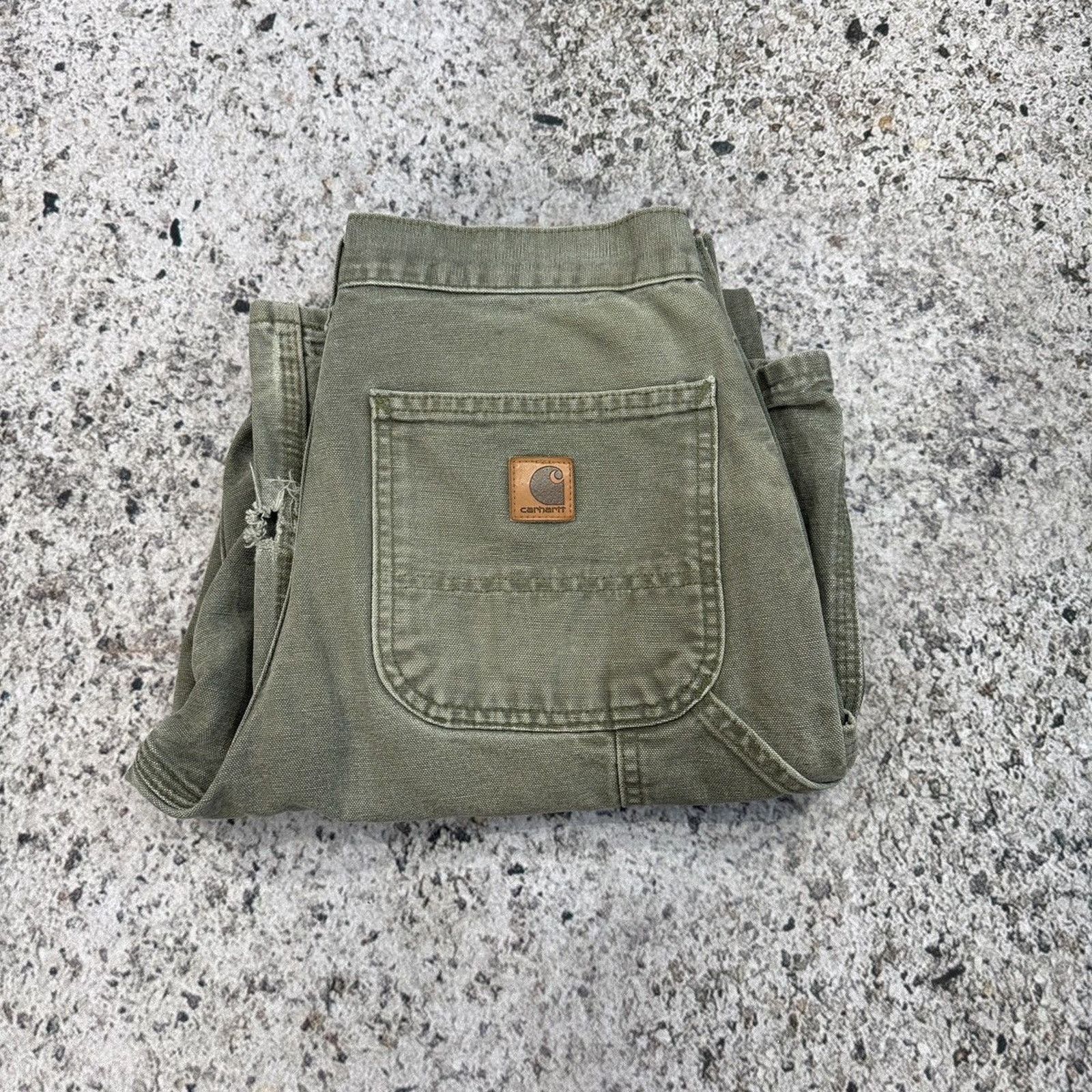 Vintage Thrashed Faded Distressed Carhartt Pants ERD Grunge Chrome Size US 29 - 3 Thumbnail