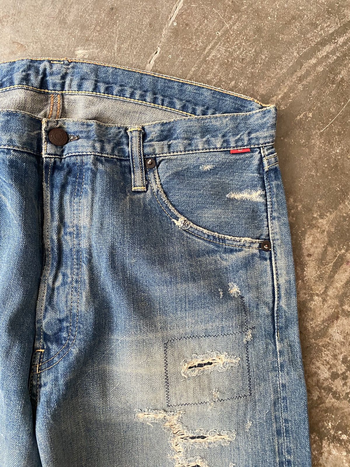 ANACHRONORM Anachronorm Patchwork Jeans Kapital RRL Visvim Boro Needles Size US 34 / EU 50 - 2 Thumbnail