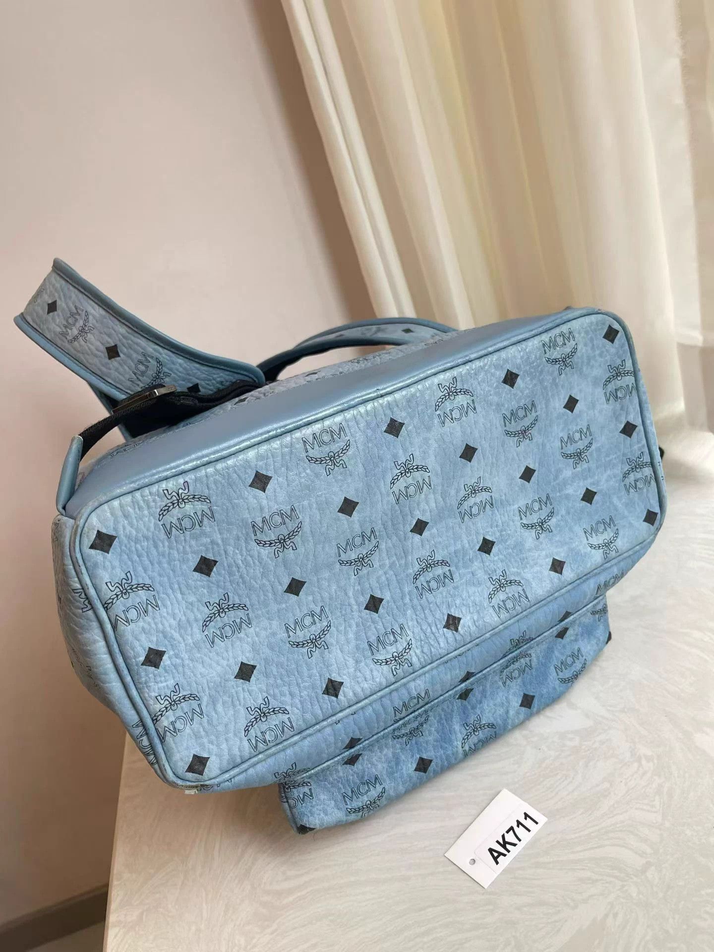 MCM MCM Blue Medium Classic Backpack 33x40x15 Near New Size ONE SIZE - 5 Thumbnail