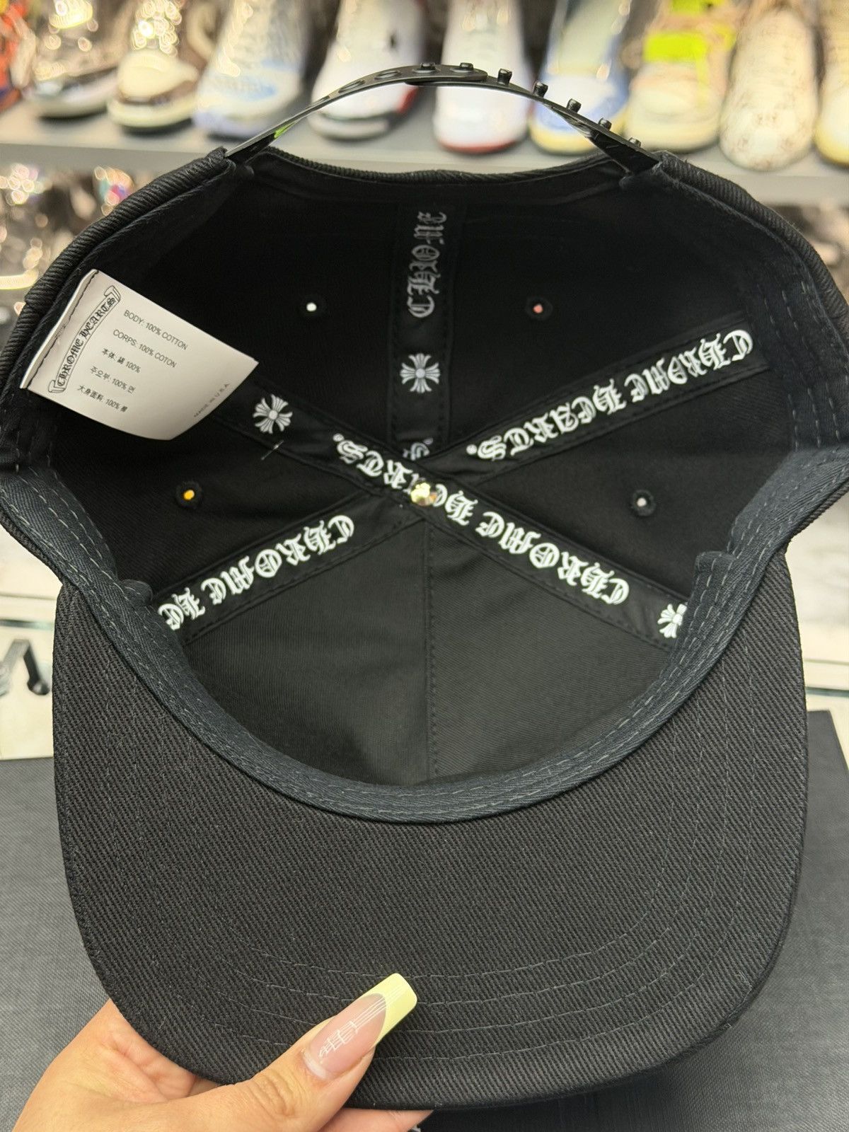 Chrome Hearts Chrome Hearts Horseshoe Denim Baseball Hat Size ONE SIZE - 9 Thumbnail