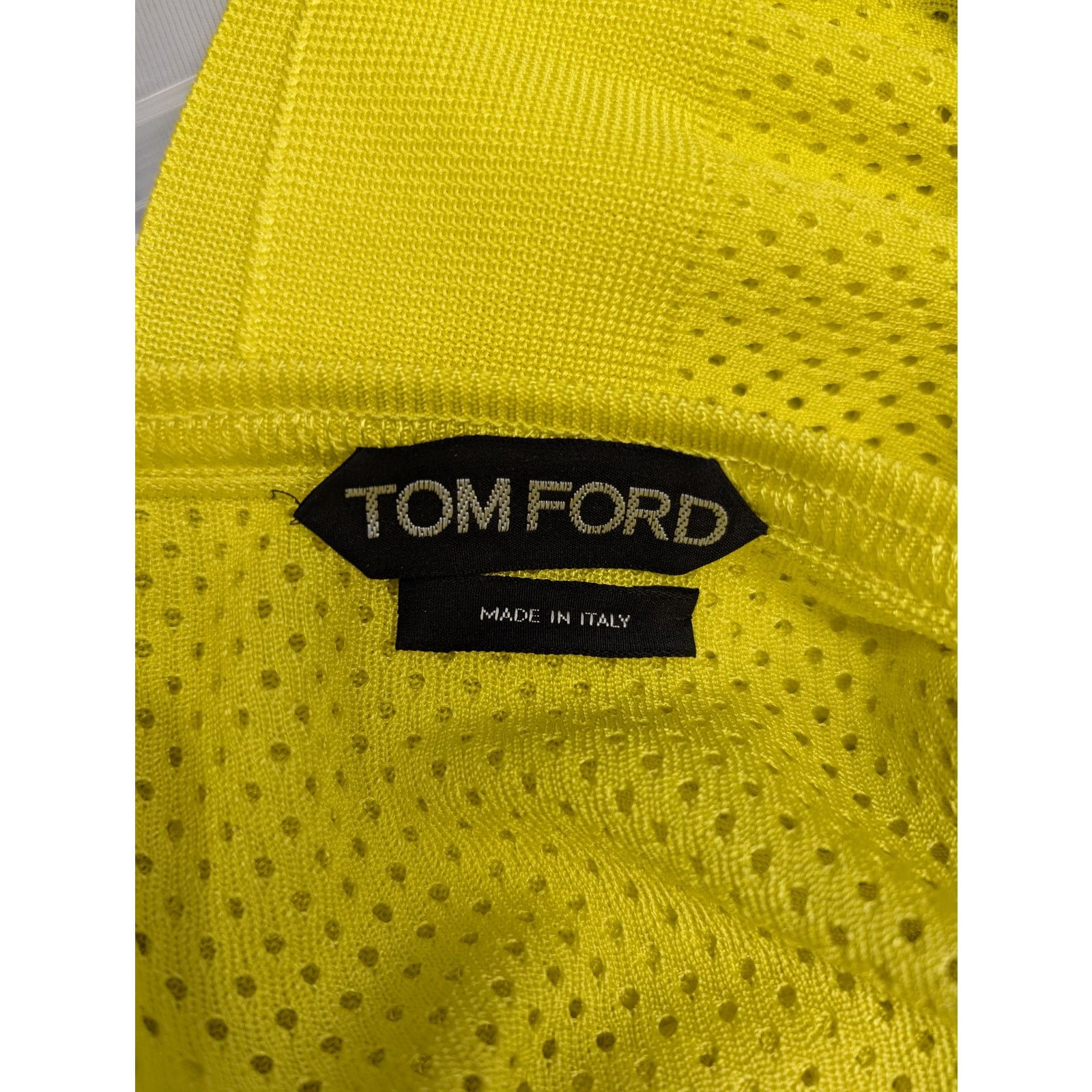 Tom Ford o1rshd1 Mesh Top Tank in Yellow Size US L / EU 52-54 / 3 - 7 Thumbnail