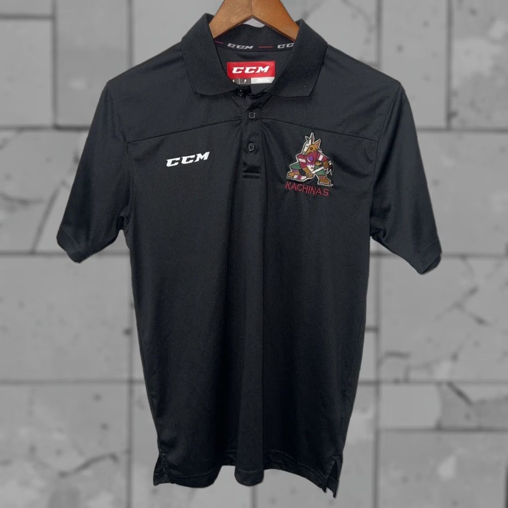 Vintage CCM Phoenix Coyotes Kachinas Black Hockey Polo Shirt Mens Size S Size US S / EU 44-46 / 1 - 1 Thumbnail