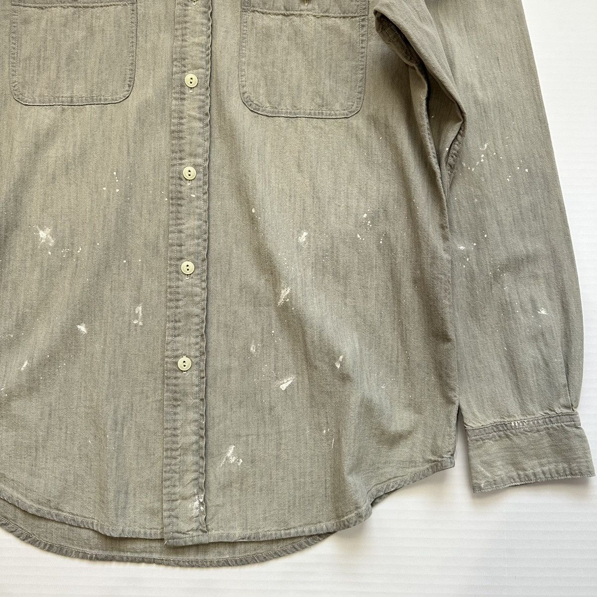 Polo Ralph Lauren New Polo Ralph Lauren Paint Splatter Denim Shirt Vintage Size US M / EU 48-50 / 2 - 3 Thumbnail