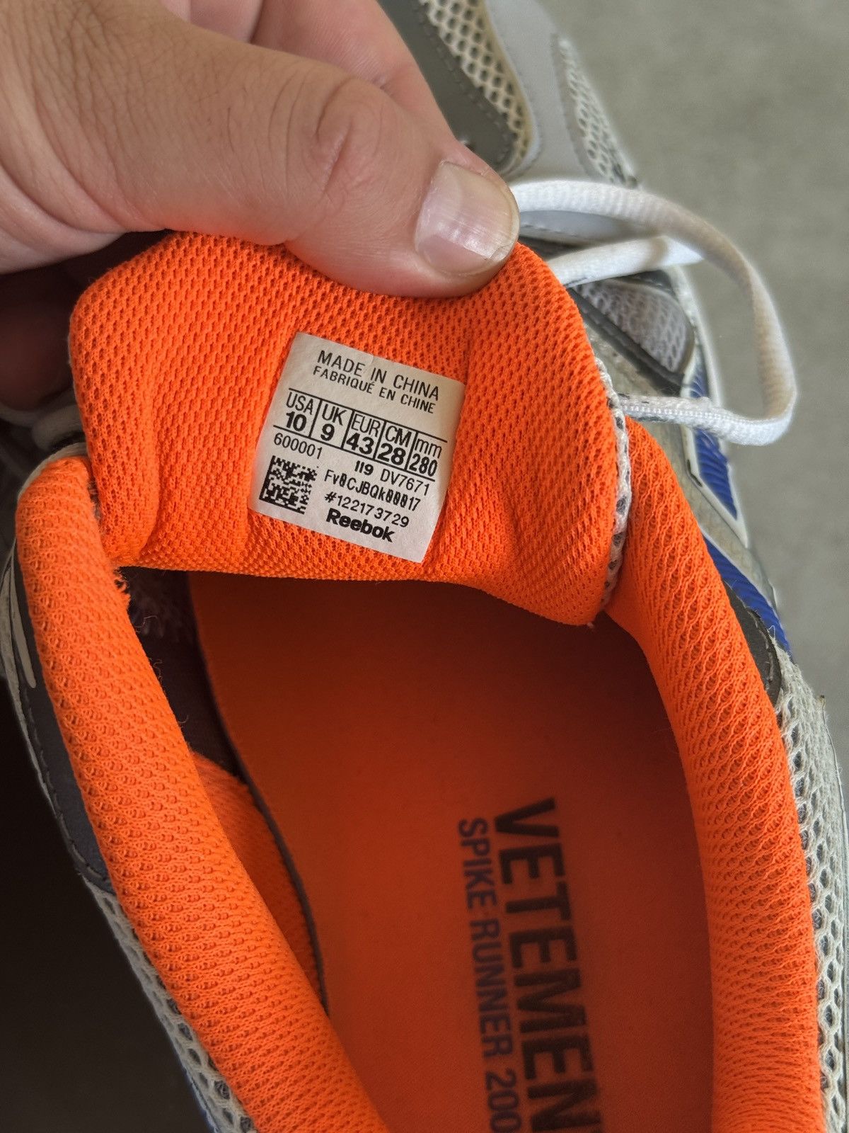 Vetements *RARE* DEMNA VETEMENTS X REEBOK SPIKE RUNNER 200 SNEAKERS Size US 10 / EU 43 - 6 Thumbnail