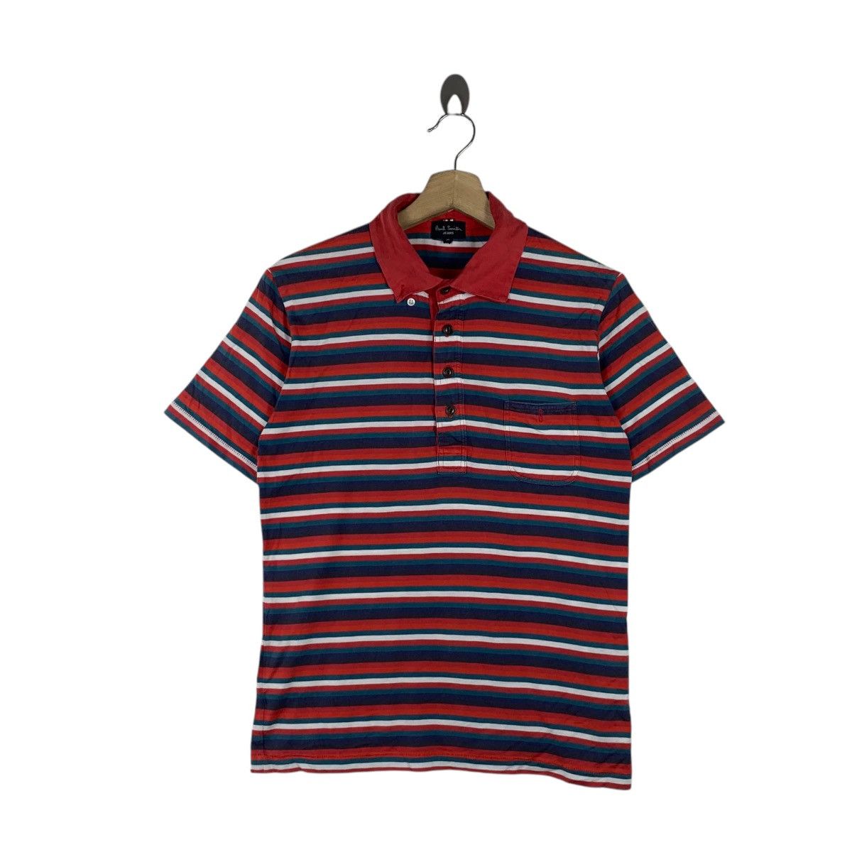 Paul Smith Vintage PAUL SMITH JEANS Collection Striped Polo Tee Shirt Size US M / EU 48-50 / 2 - 1 Thumbnail
