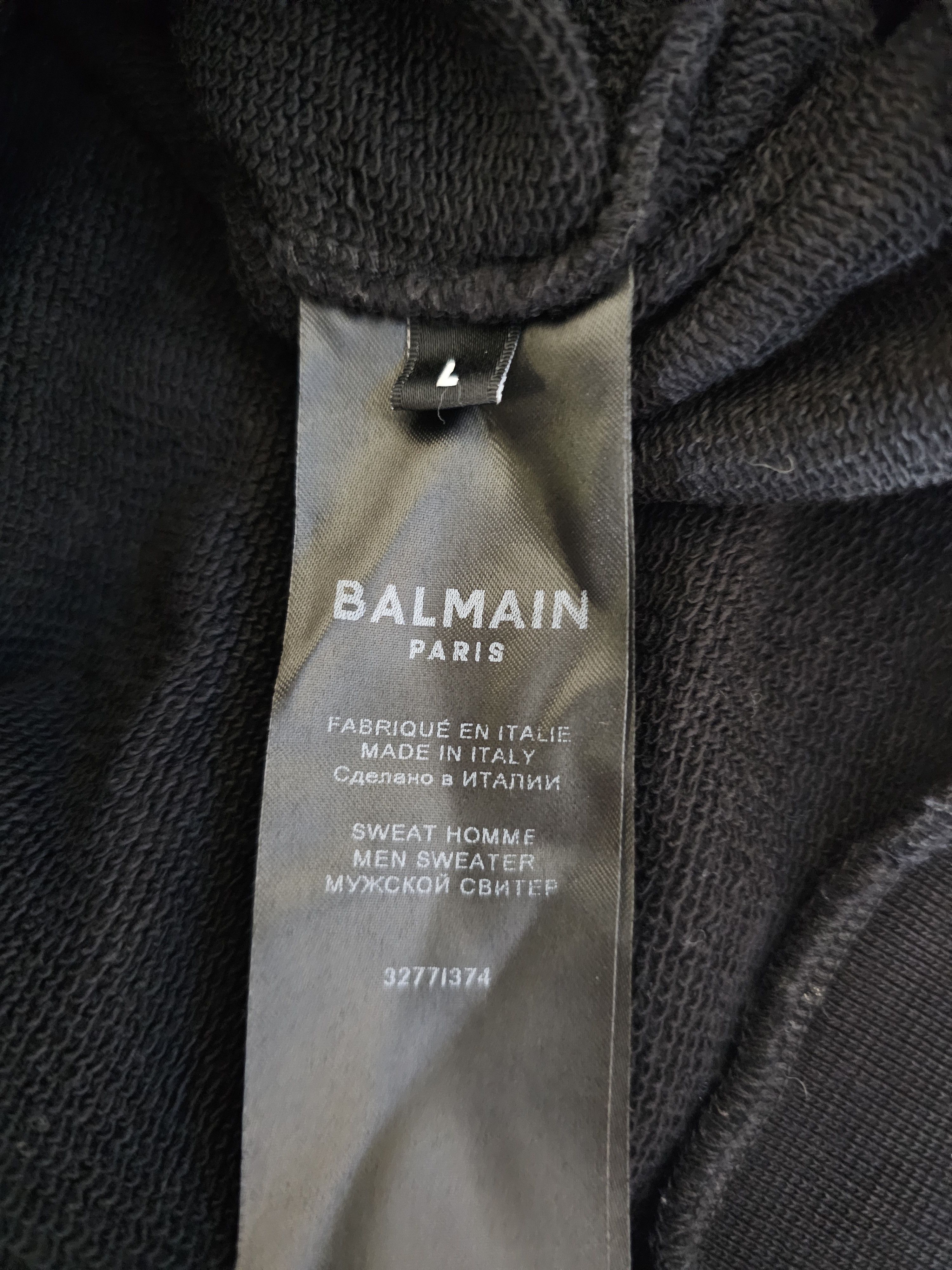 Balmain Balmain Men's Black Space Sweatshirt Size M Size US L / EU 52-54 / 3 - 5 Thumbnail