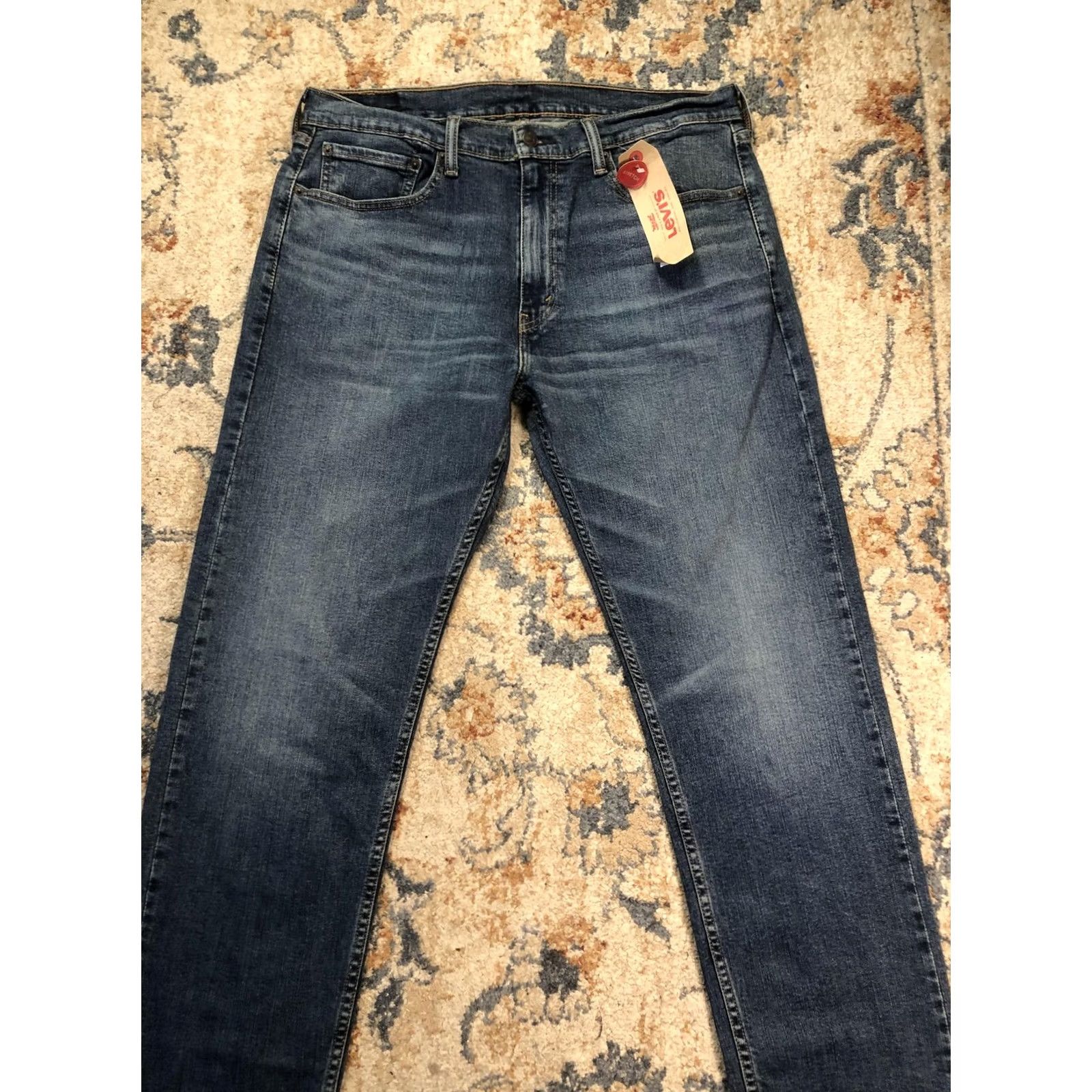 Levi's Levi's 505 Jeans Mens 36x30 Blue Medium Wash Regular Straight Zip Fly Denim Jeans Regular Fit Mens Size US 36 / EU 52 - 3 Thumbnail