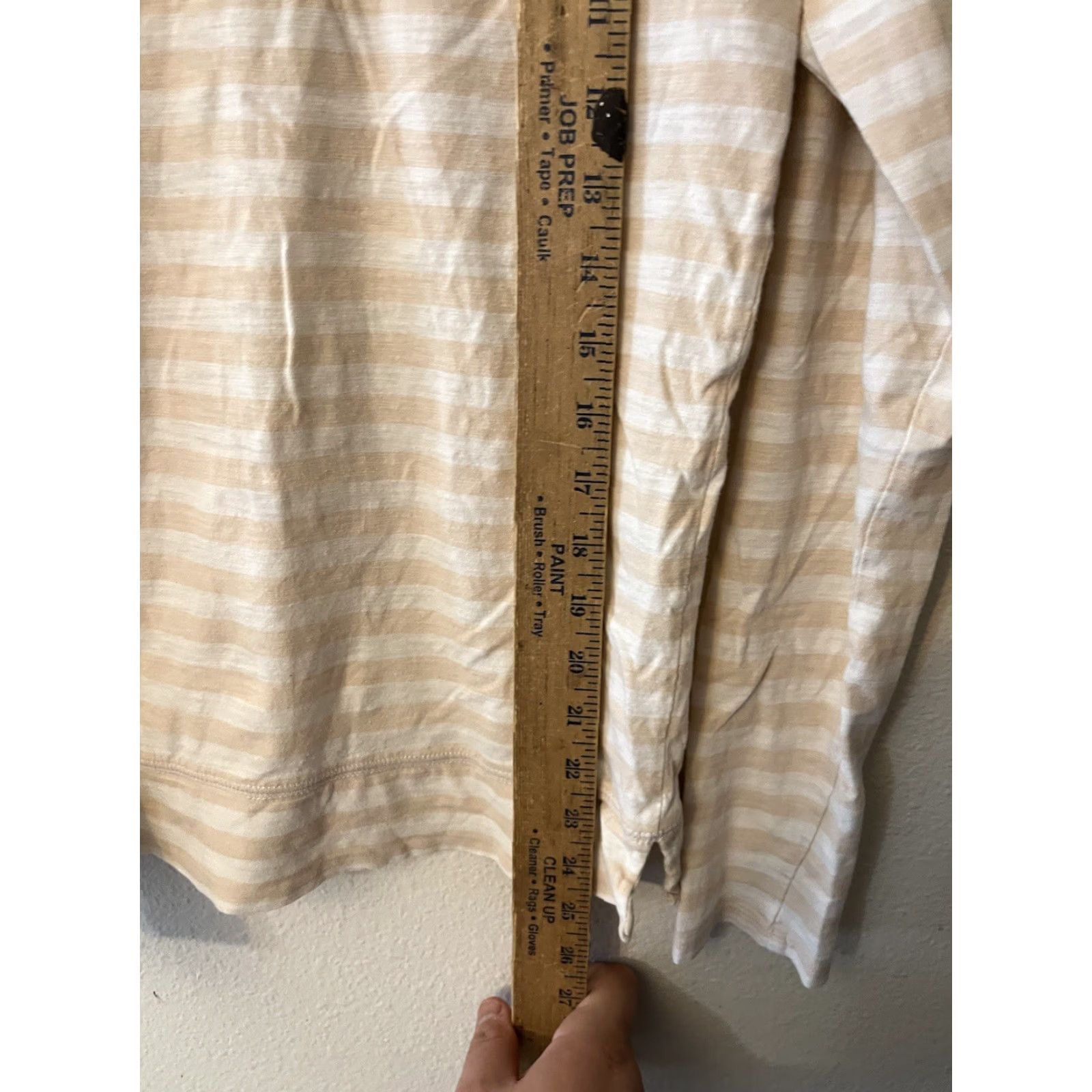 Gap Gap Shirt Women’s M Beige Stripe Knit Long Sleeve Crew Neck T-Shirt Casual Easy Care Basic Modern Classic Size M / US 6-8 / IT 42-44 - 4 Thumbnail