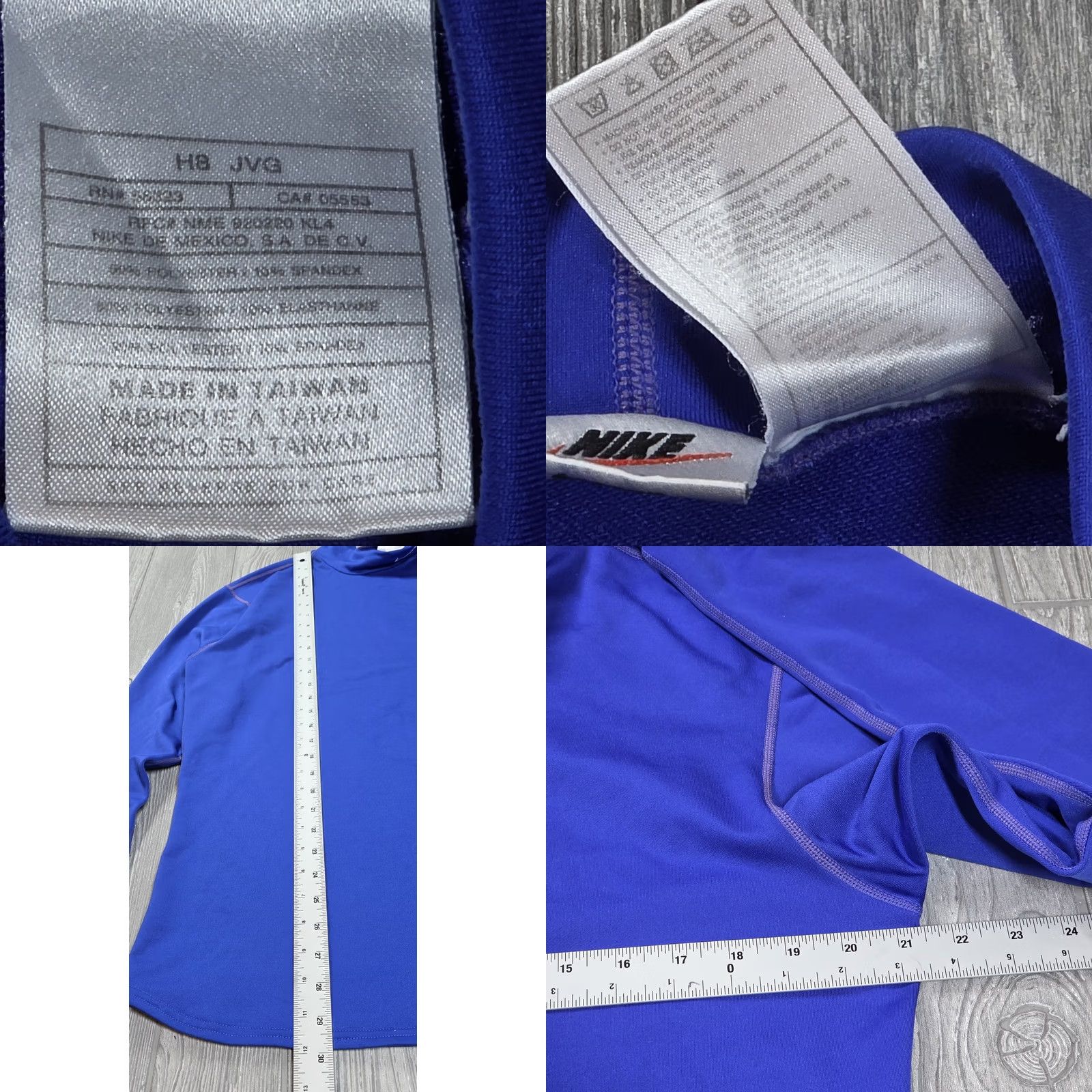 Nike VINTAGE Nike T-Shirt Mens XL Mock Neck Training T-Shirt 90s Blue Royal Blue Nike Dri-Fit) Size US XL / EU 56 / 4 - 9 Thumbnail