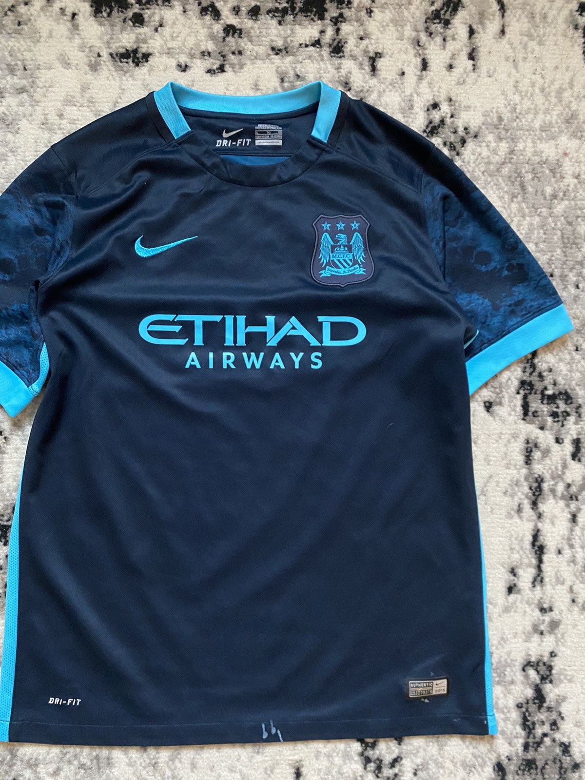 Nike × Vintage Manchester City Jersey Vintage Nike 2015-2016 Blockcore Y2k Size US S / EU 44-46 / 1 - 2 Thumbnail