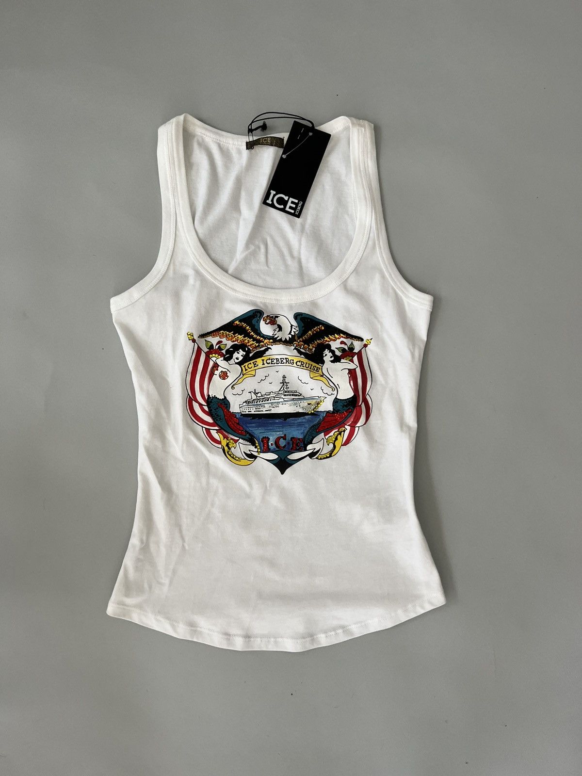 Iceberg Iceberg Vintage Tank Top Shirt Size XS / US 0-2 / IT 36-38 - 1 Thumbnail