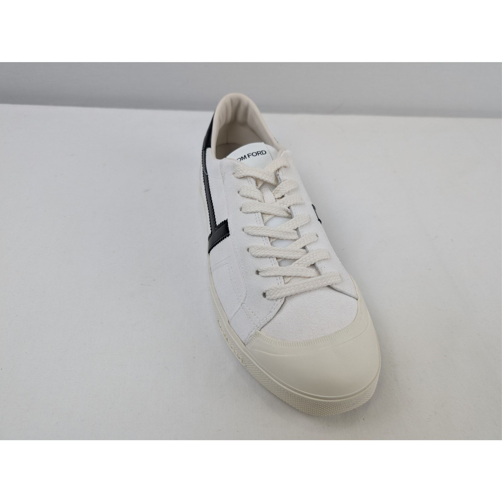 Tom Ford o1rshd1 Jarvis low-top canvas and leather sneakers in white Size US 8 / EU 41 - 3 Thumbnail