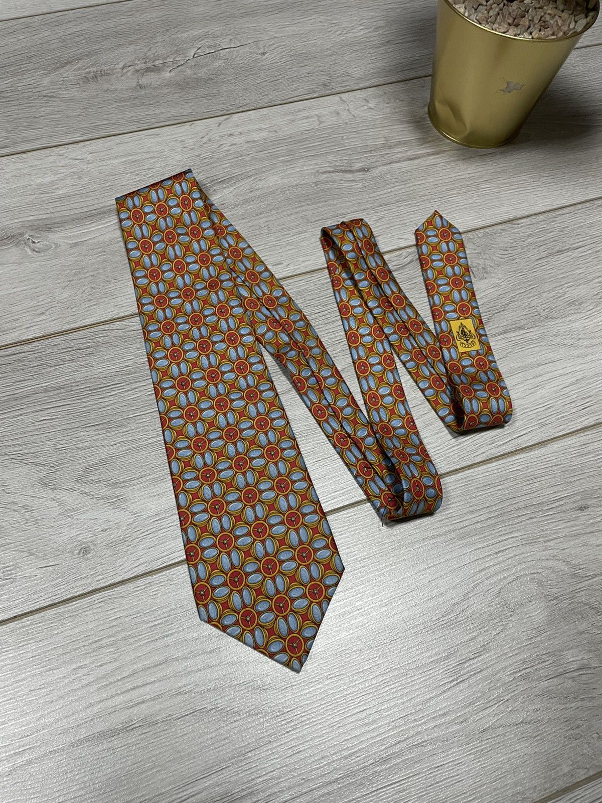 Hermes Gucci over print silk tie Italy Size ONE SIZE - 1 Thumbnail