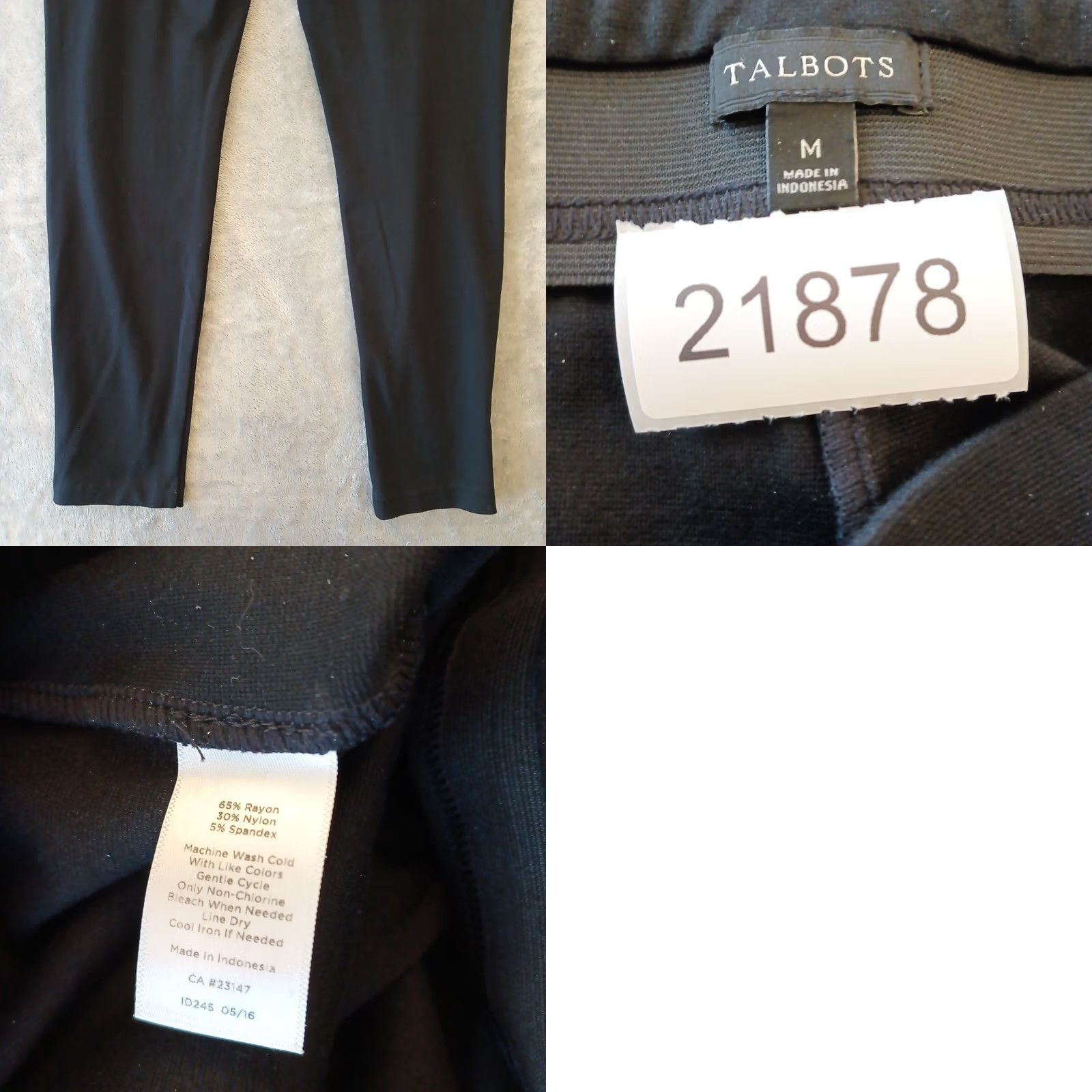 Talbots Talbots Pants Womens Medium Black Skinny Ankle Zip Pull On 30 In 27 In Inseam 30x27 Regular Stretch Elastic Waist Casual Modern Shape Ladies R ight? Size 32" / US 10 / IT 46 - 8 Thumbnail