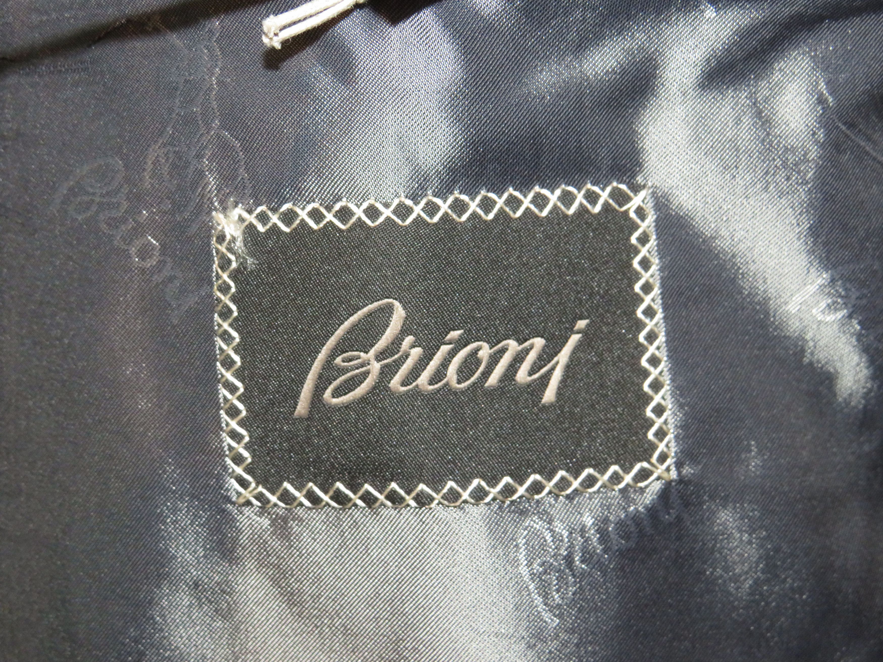 Brioni Silk Blend Gray Herringbone Double Breasted Suit 54R NWT Size 54R - 16 Thumbnail