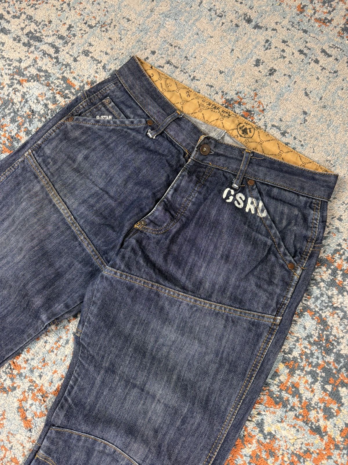 G-Star × Japanese Brand Vintage Y2K G-Star RAW radar biker denim jeans Size US 31 - 3 Thumbnail