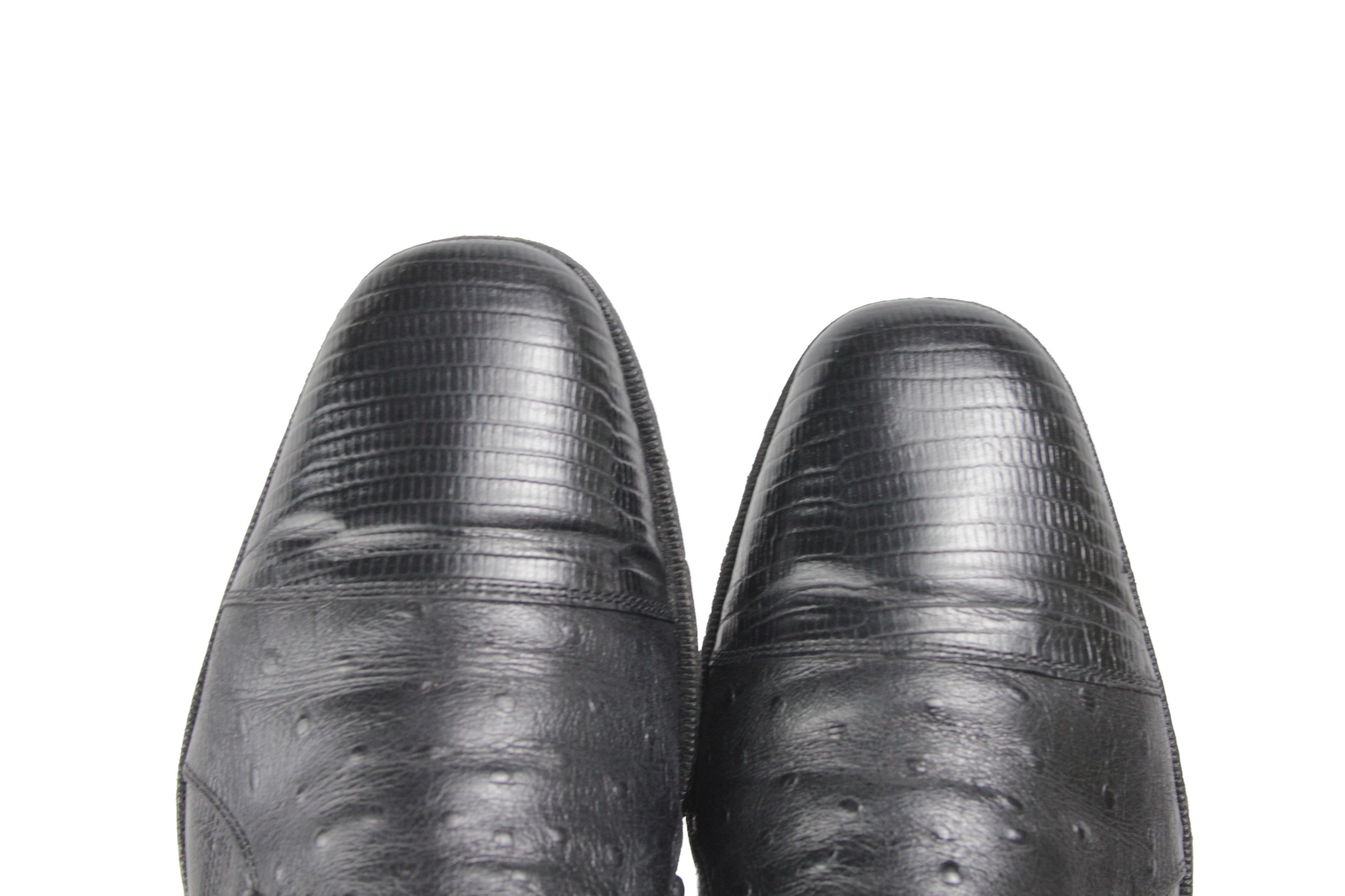 Pierre Cardin 90S Ostrich Leather Loafers Vintage Size US 7 / EU 40 - 7 Thumbnail