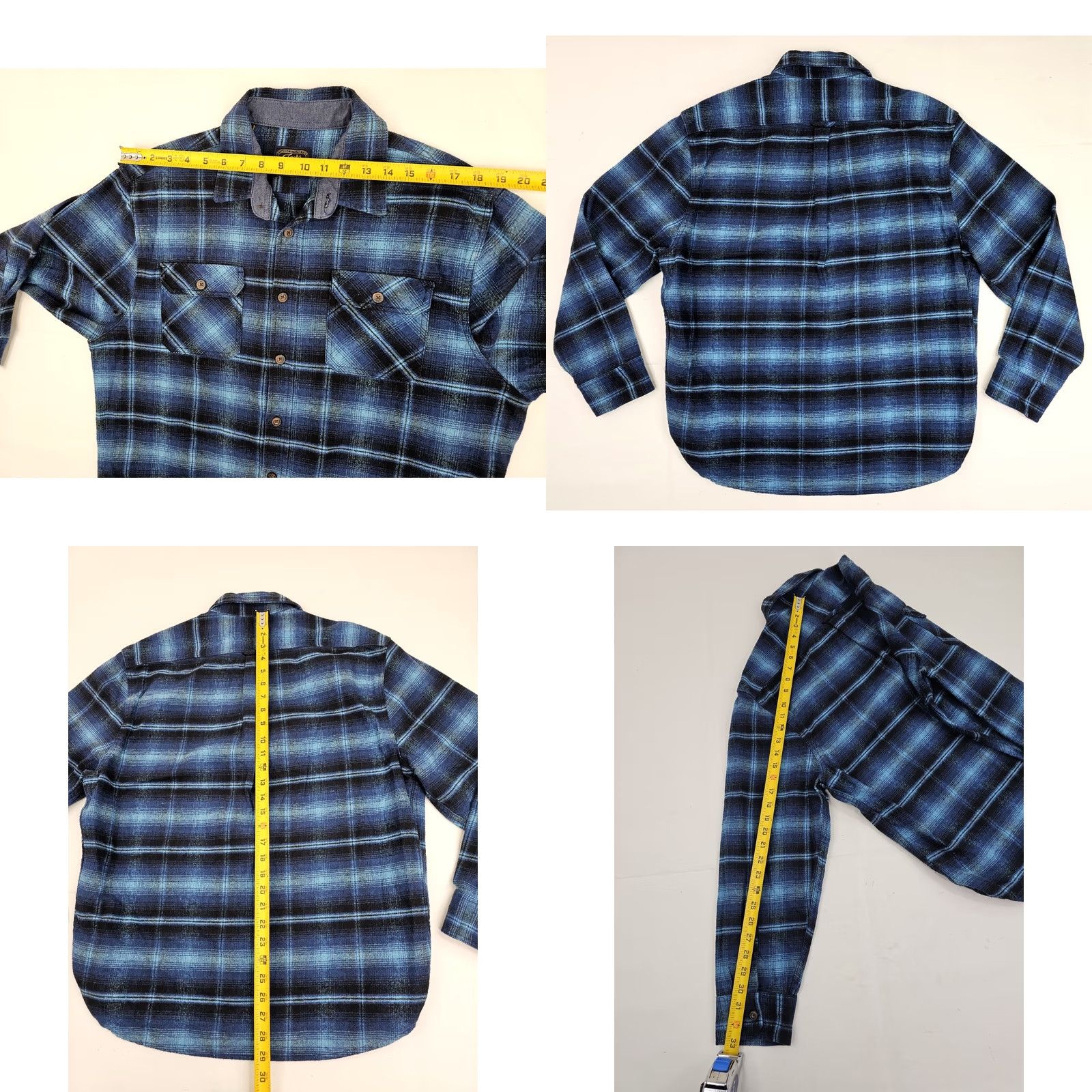 Vintage JACHS Heritage Heavyweight Flannel Shirt Men XL Blue Plaid Cotton Outdoor EUC Shirt Size US XL / EU 56 / 4 - 8 Thumbnail