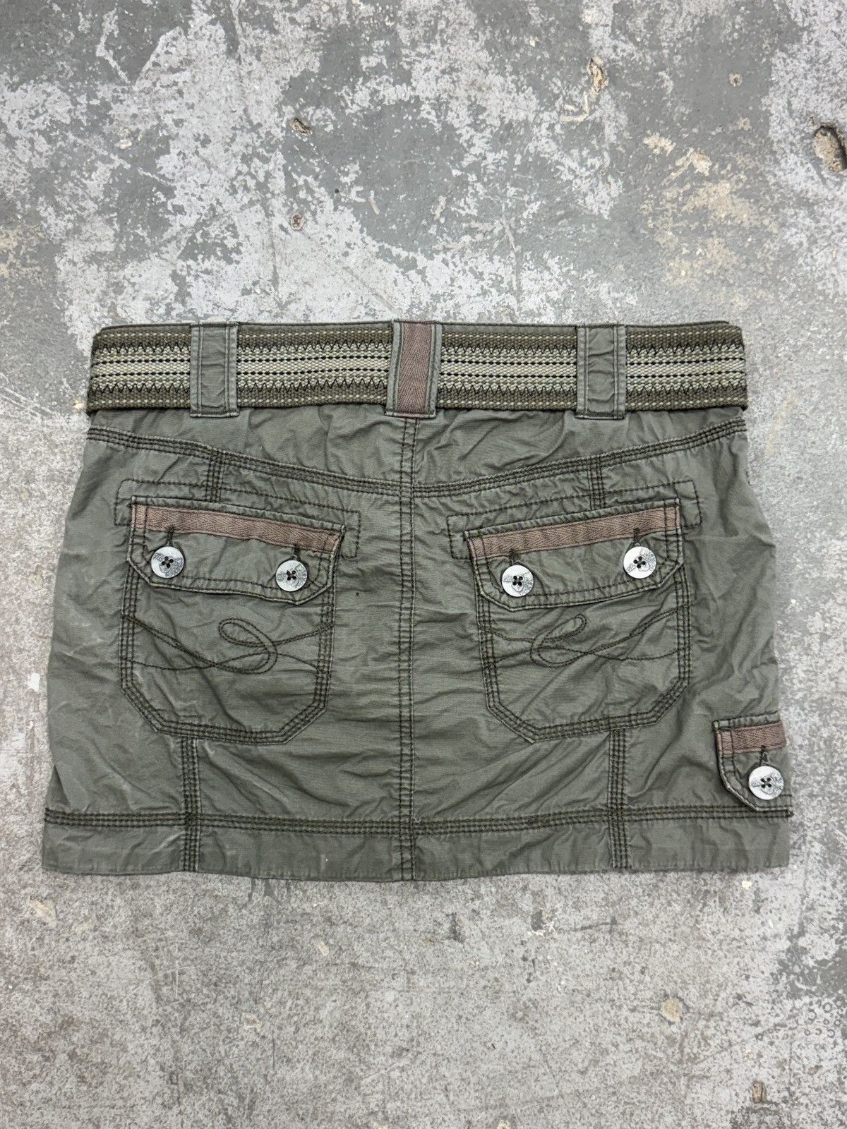 Vintage Vintage Denim y2k Cargo Skirt Size 30" / US 8 / IT 44 - 4 Thumbnail