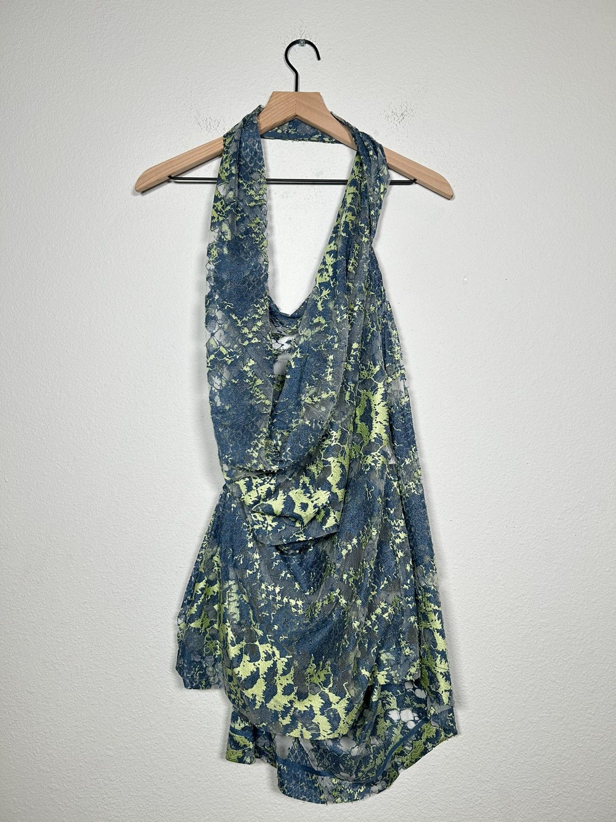 Issey Miyake Lace Drape Halter Neck Mini Dress Size M / US 6-8 / IT 42-44 - 1 Thumbnail