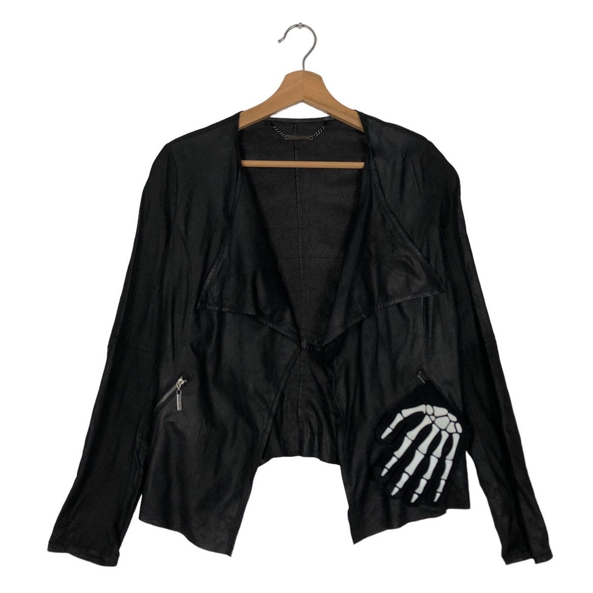 Michael Kors 🔥Cropped Soft Leather Jacket Bondage Design Size US M / EU 48-50 / 2 - 2 Thumbnail