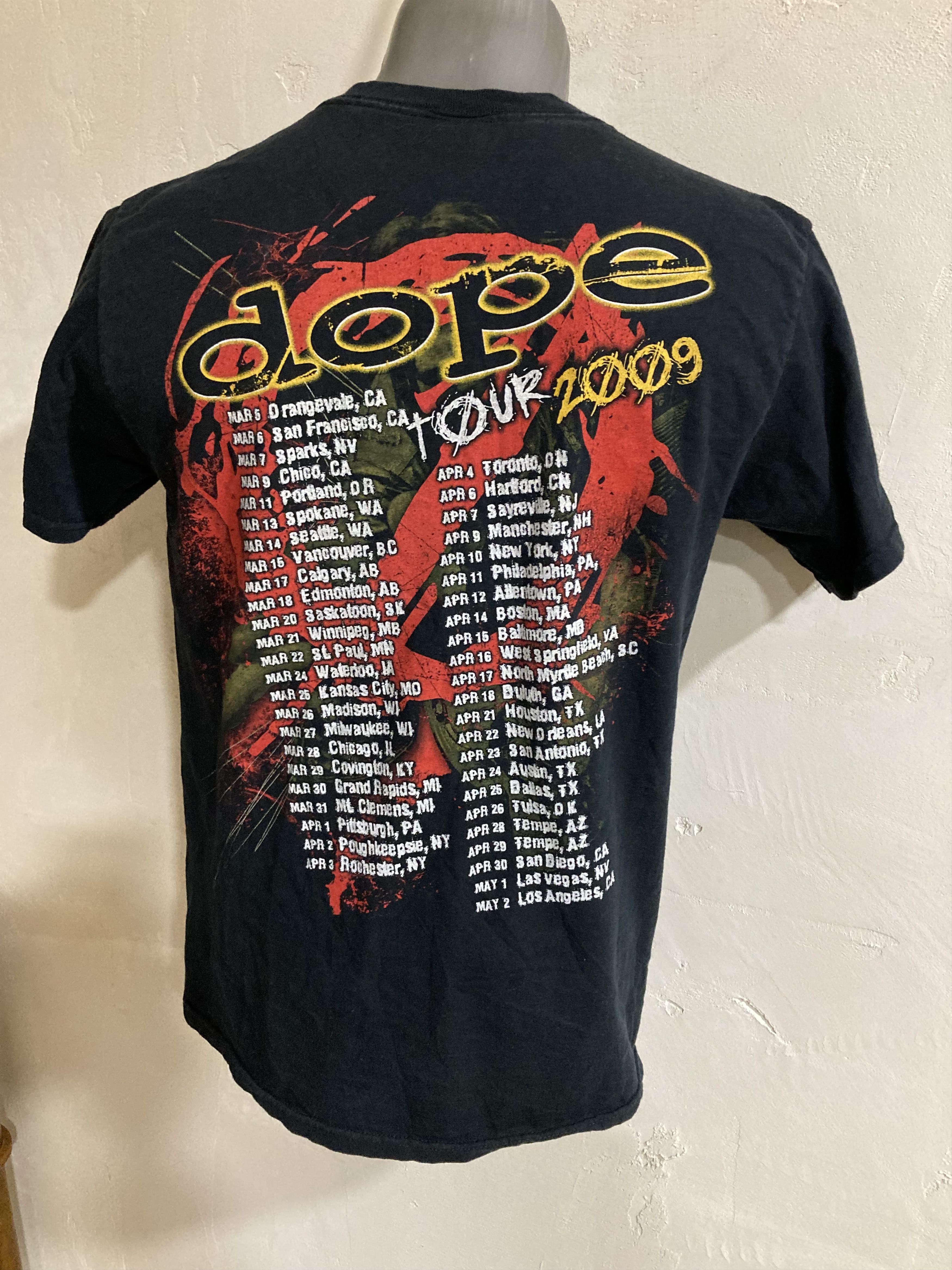 Band Tees Dope No Regrets American Tour 2009 Tee Size US M / EU 48-50 / 2 - 2 Thumbnail