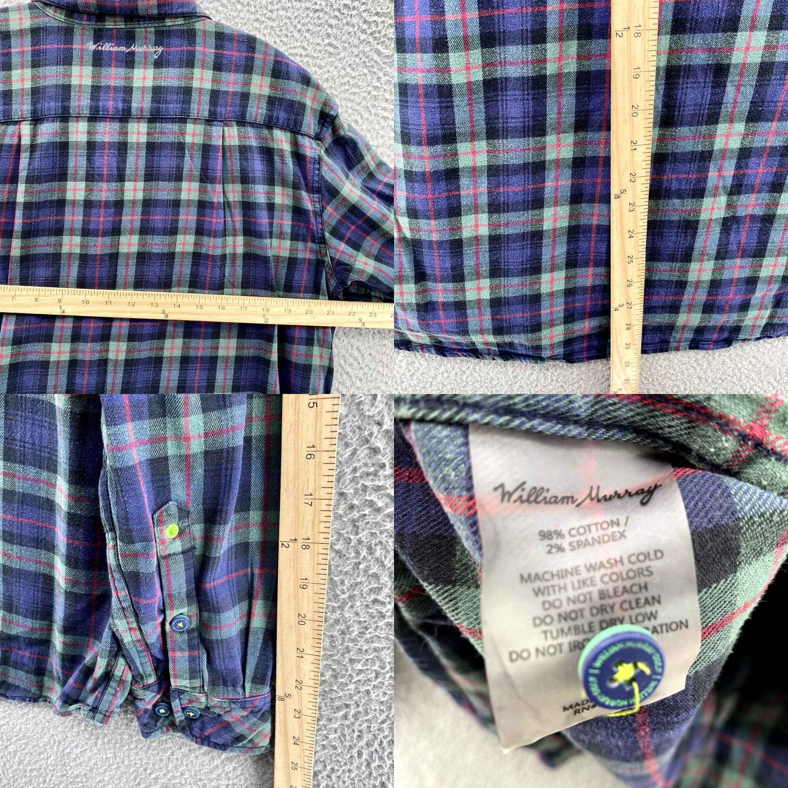 Vintage VINTAGE Willam Murray Golf Flannel Shirt Men's Large Plaid Madras Cabin Grandpa Gorpcore Shirt Size US L / EU 52-54 / 3 - 8 Thumbnail