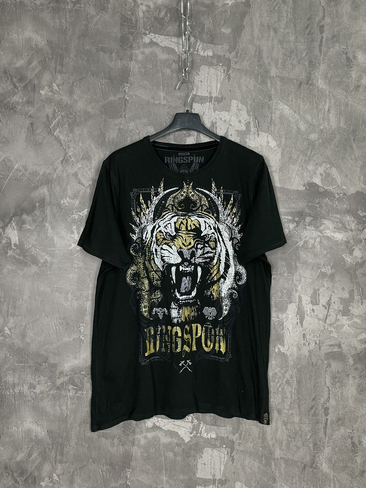 Japanese Brand × Ringspun × Vintage Vintage Ringspun T Shirt Japanese Style Tiger Samurai Yakuza Size US L / EU 52-54 / 3 - 1 Thumbnail